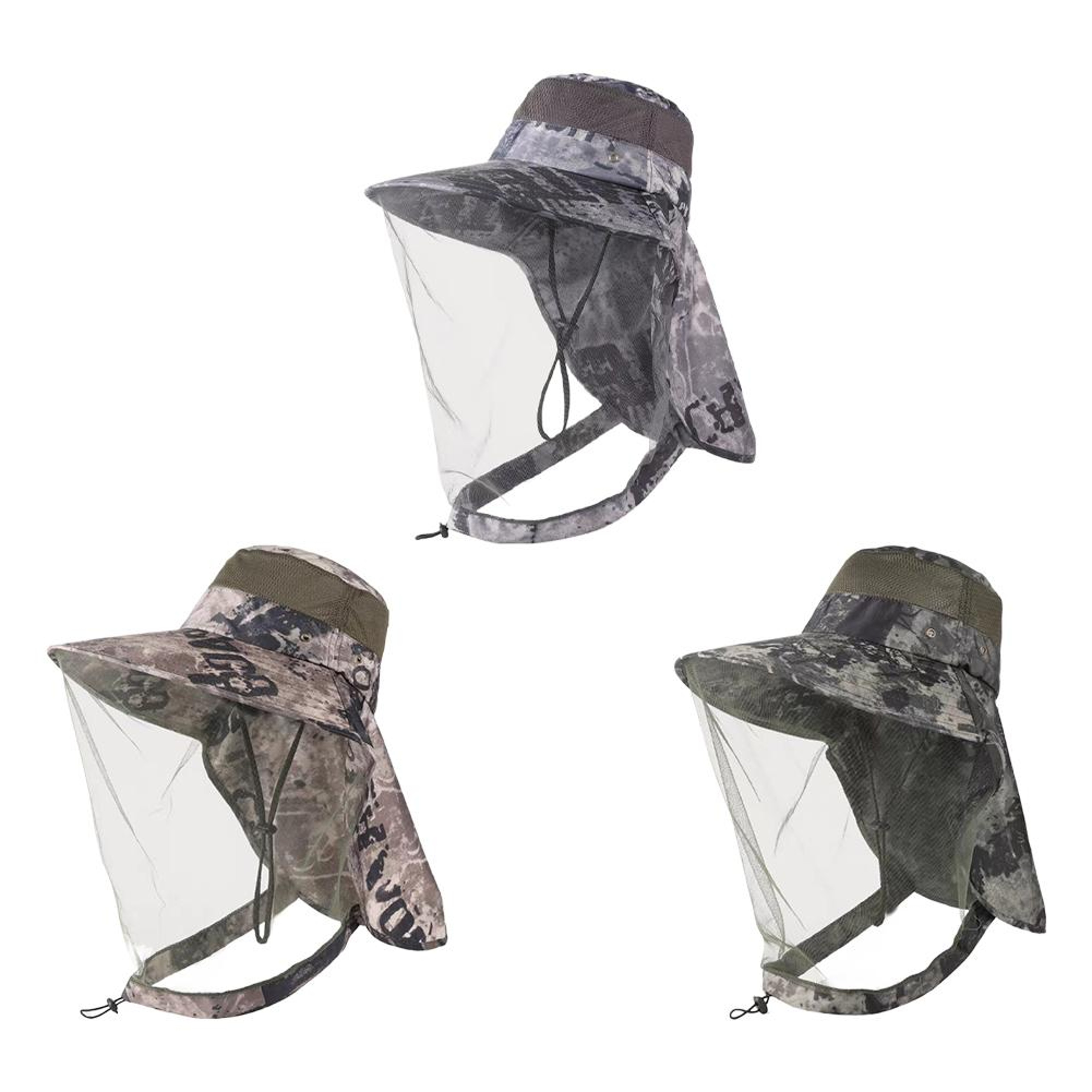 Mosquito Shield Sun Hat With Hidden Net Veil  Neck Flap For Fishing Hiking  Camping 4