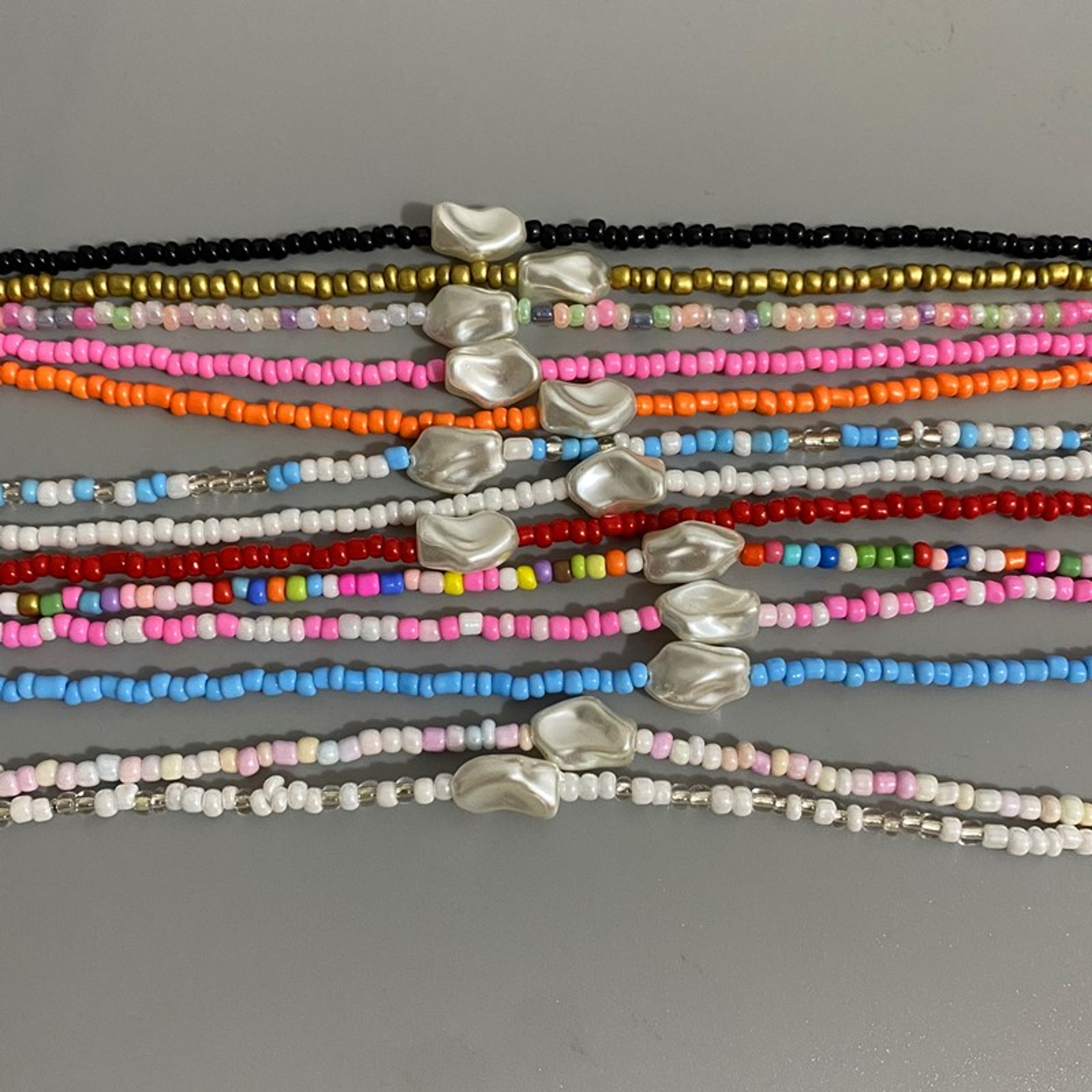 Boho Pearl Beaded Choker Necklace Handmade Seed Bead Bohemian Jewelry For Women 2