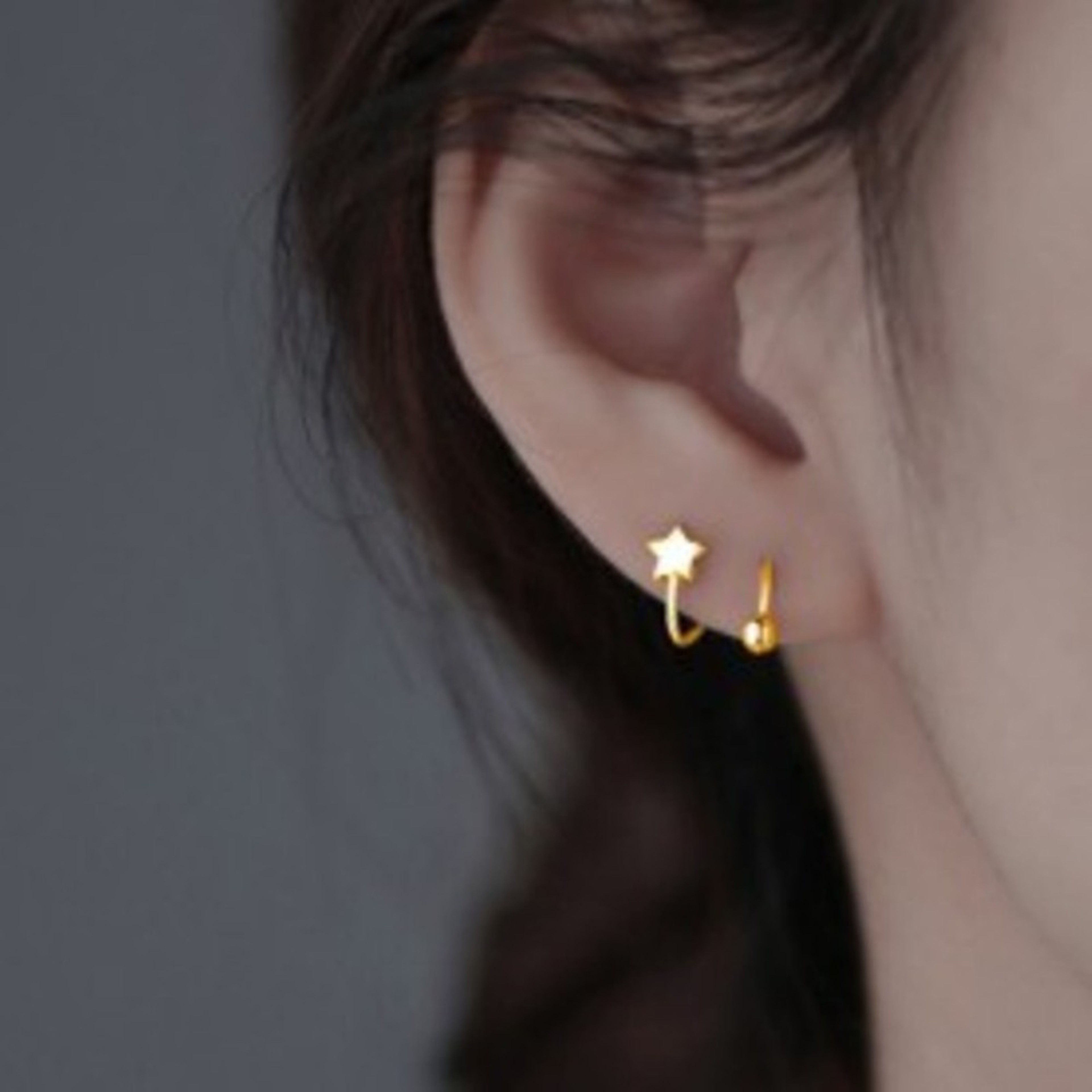 Stainless Steel Star Screw Back Stud Earrings For Cartilage Piercing Hypoallergenic Unusual Mini St 2