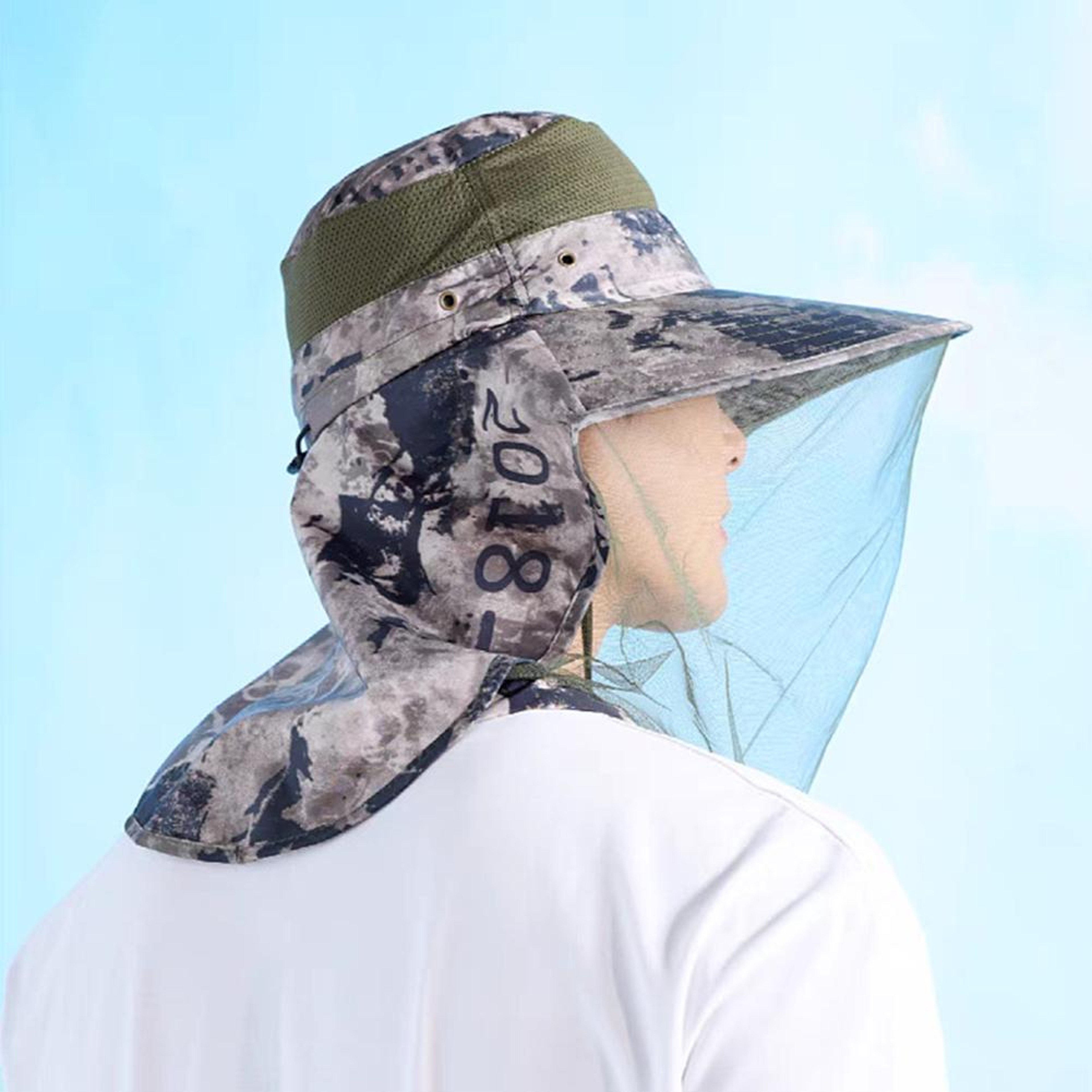 Bug Proof Sun Hat with Face Net UV Protection Fishing & Beekeeping Mesh Hat – view 4