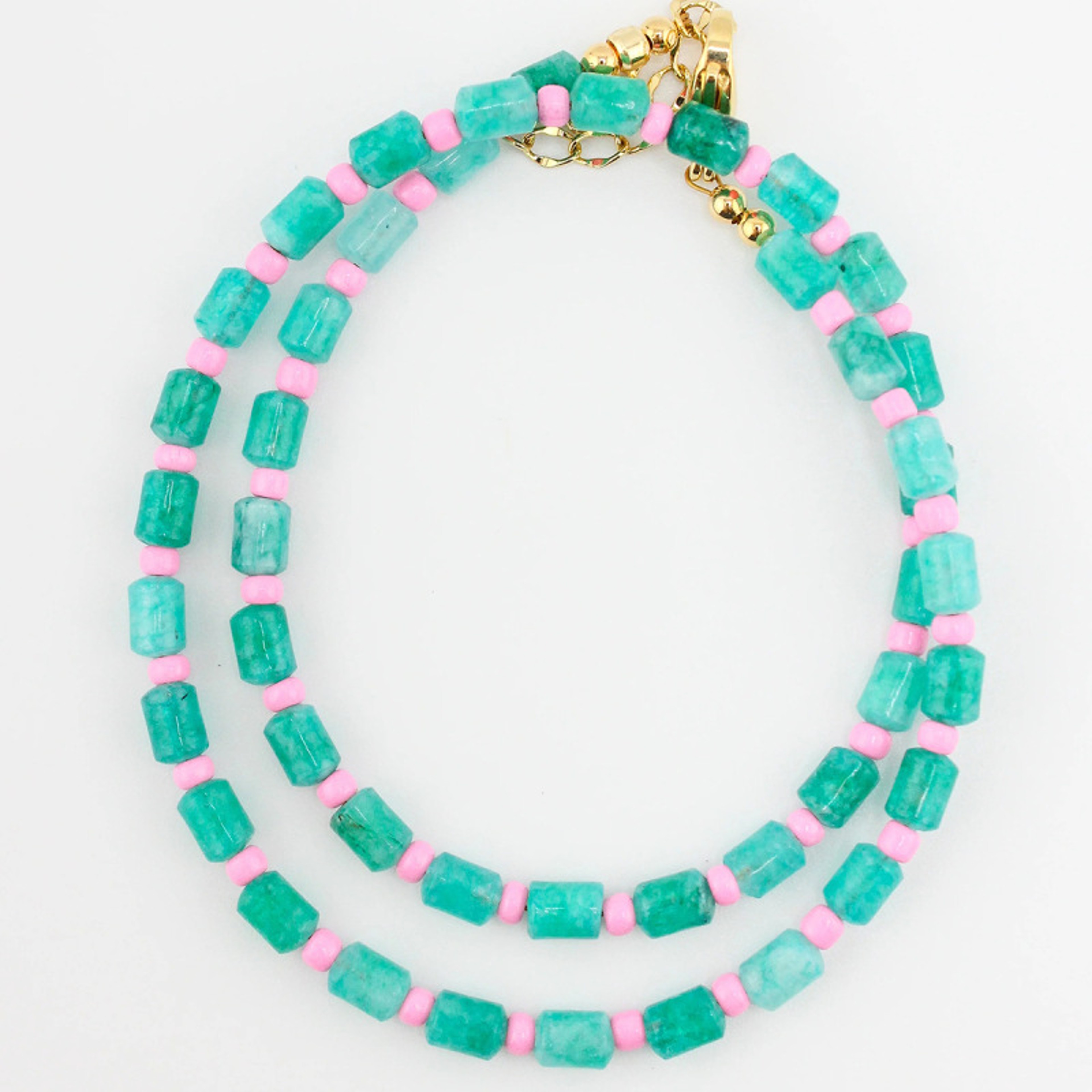 Bohemian Resin Bead Shell Charm Necklace DIY Boho Statement Beaded Jewelry For Women 3