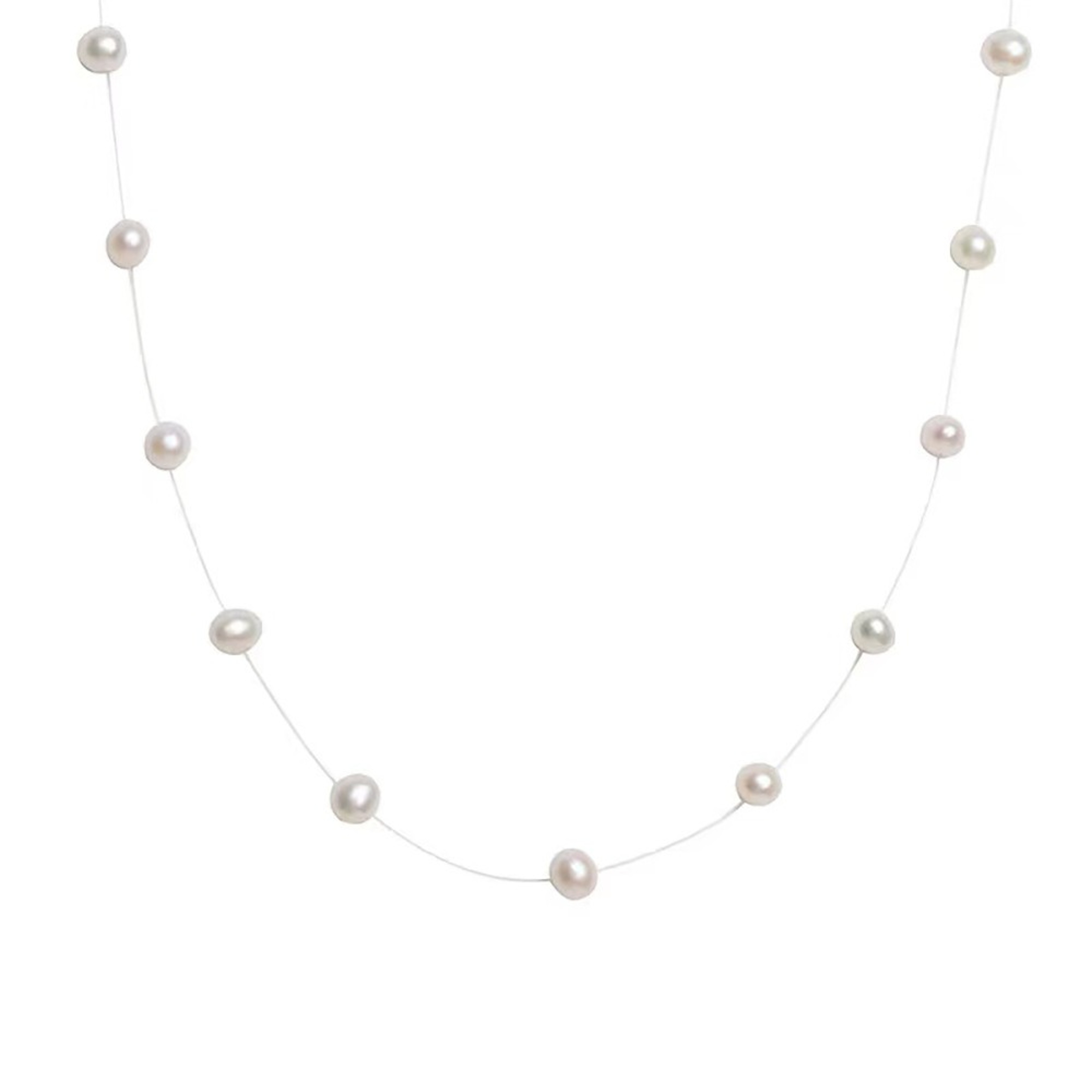 Elegant White Imitation Pearl Choker Necklace for Women Bridal Wedding Clavicle Chain Jewelry – view 2