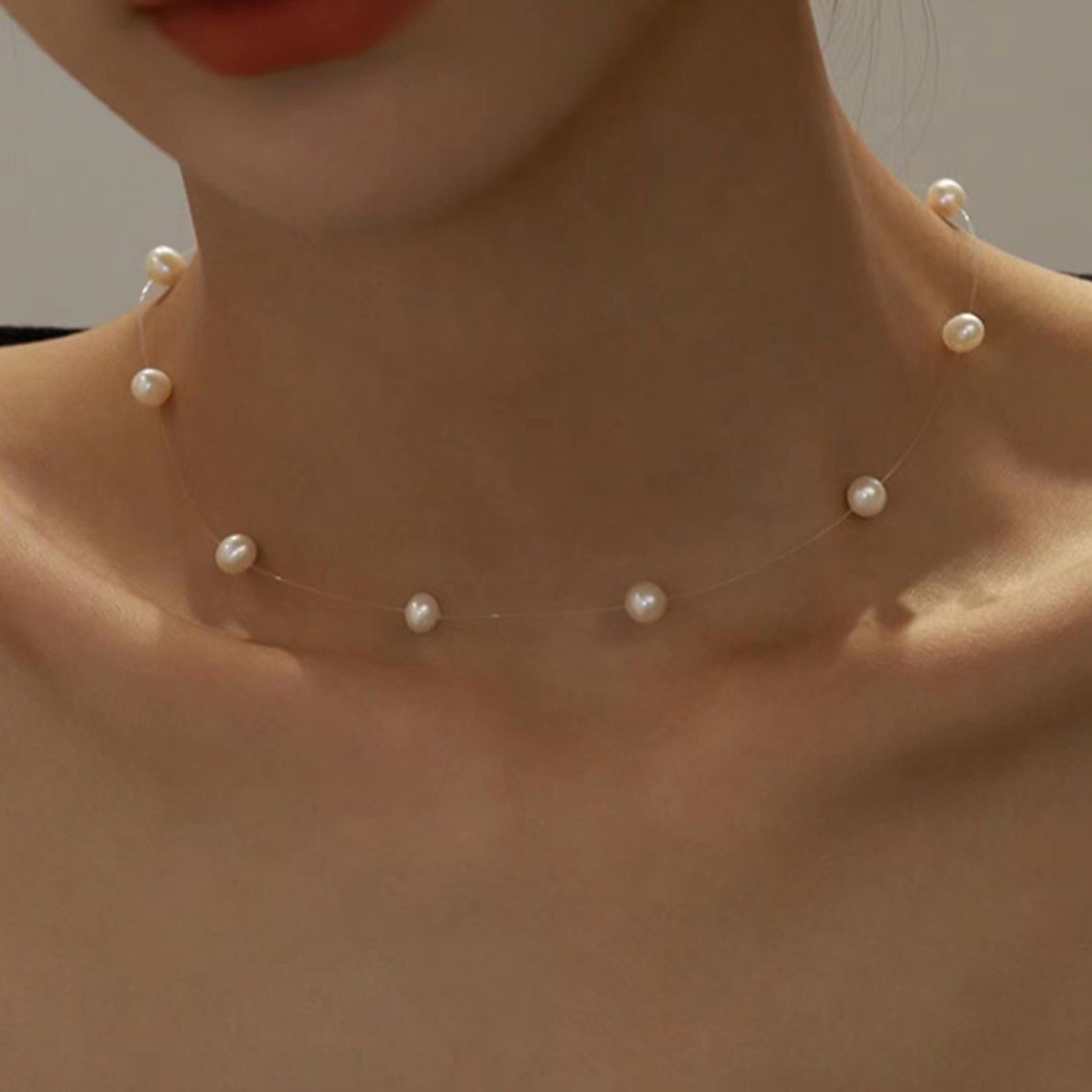 Elegant White Imitation Pearl Choker Necklace for Women Bridal Wedding Clavicle Chain Jewelry – view 7