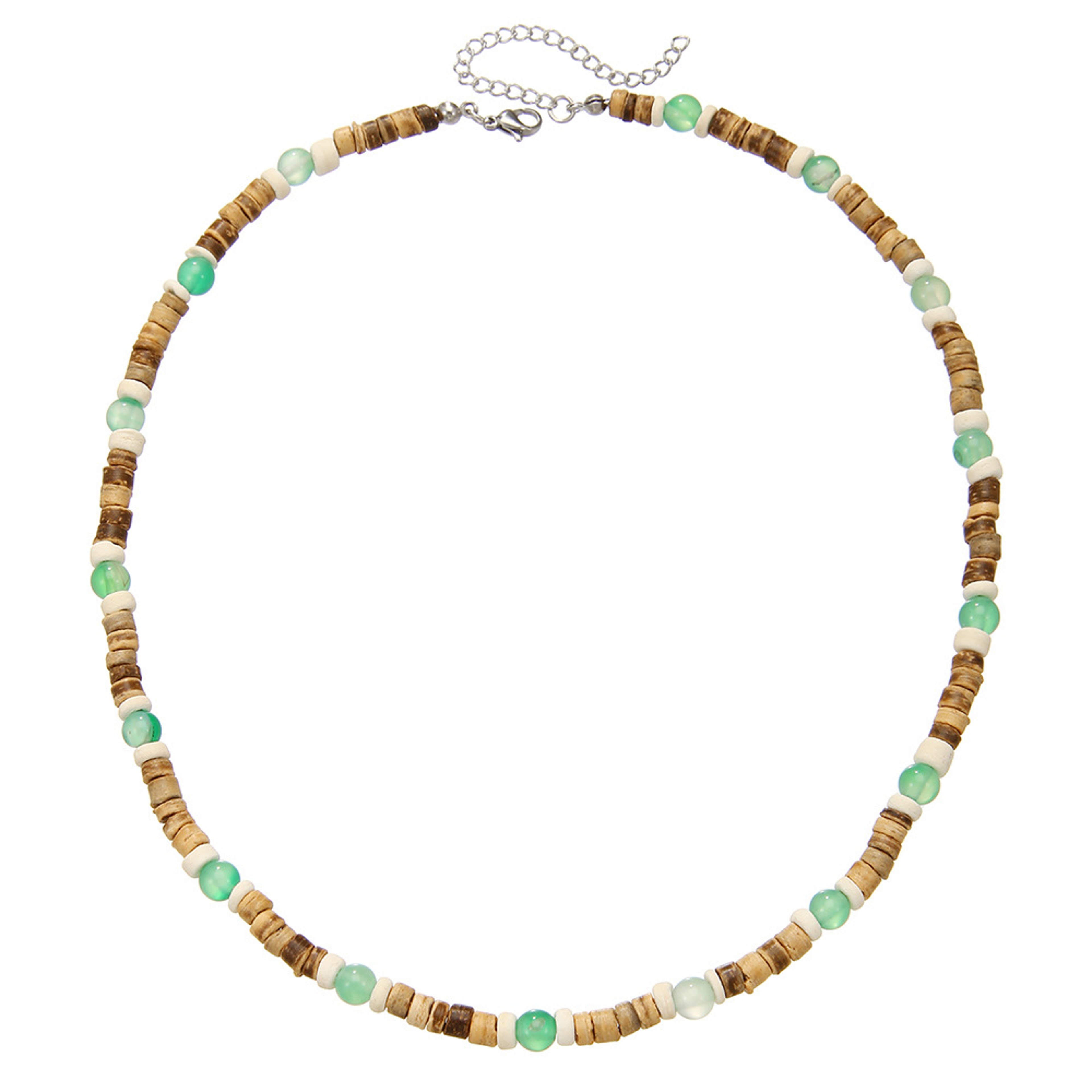 Coastal Spirit Coconut Shell Necklace For Men Adjustable Boho Beaded Necklace With Beach Style 3