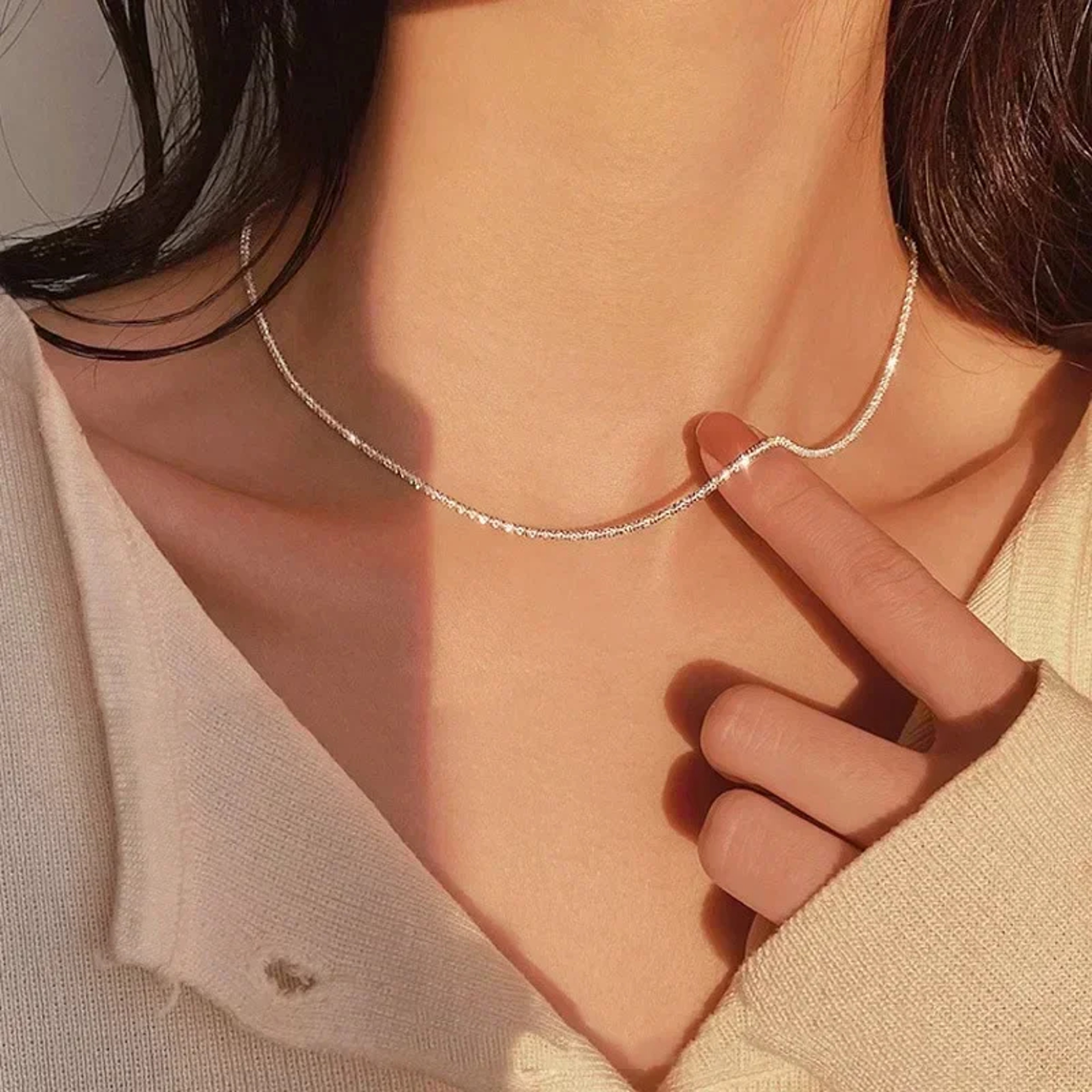 Elegant Clavicle Chain Choker Necklace for Women Minimalist Fashion Jewelry Pendant for Weddings & Parties – view 4