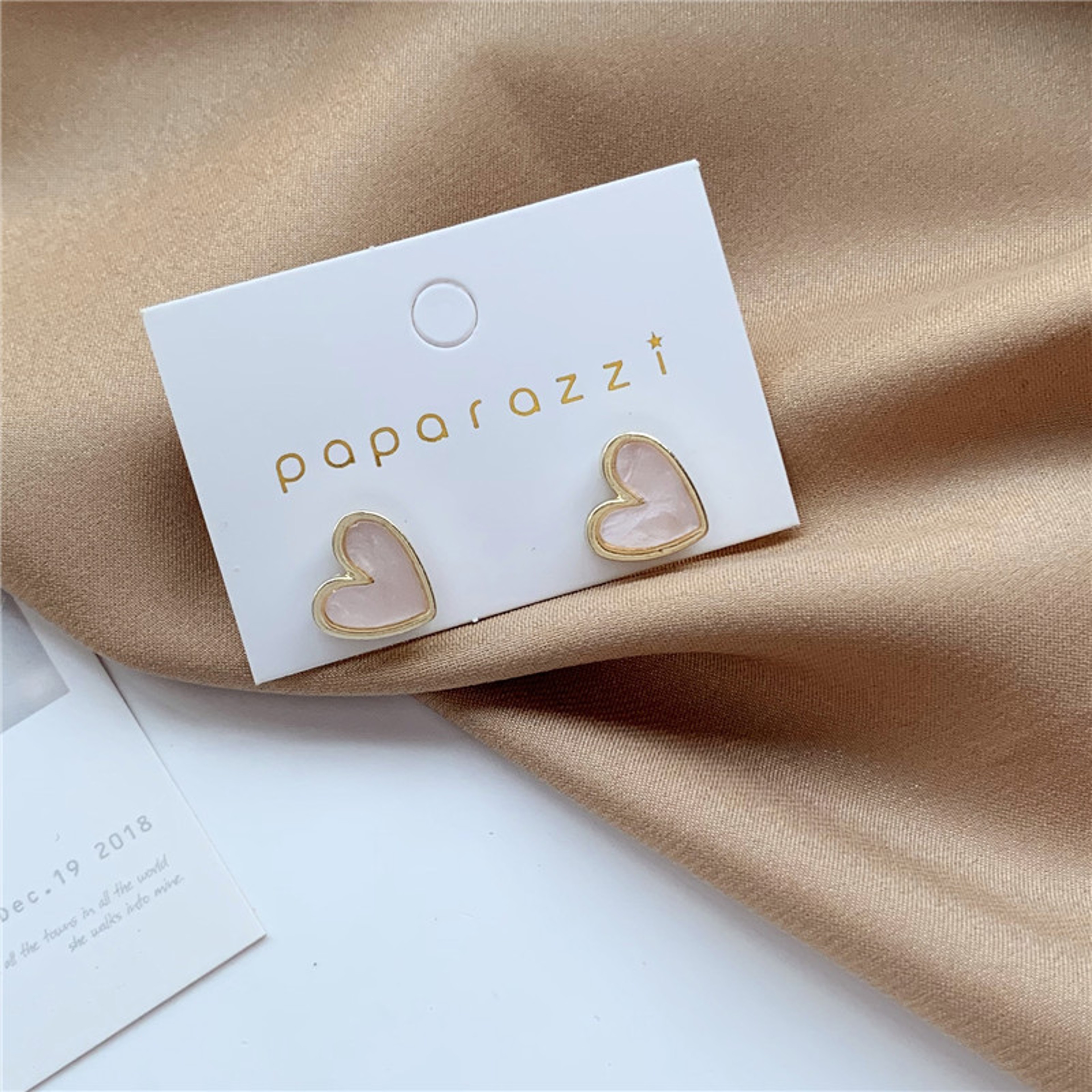 Korean Heart Drop Glaze Stud Earrings Minimalist Heart Stud Earrings for Everyday Elegance – view 10