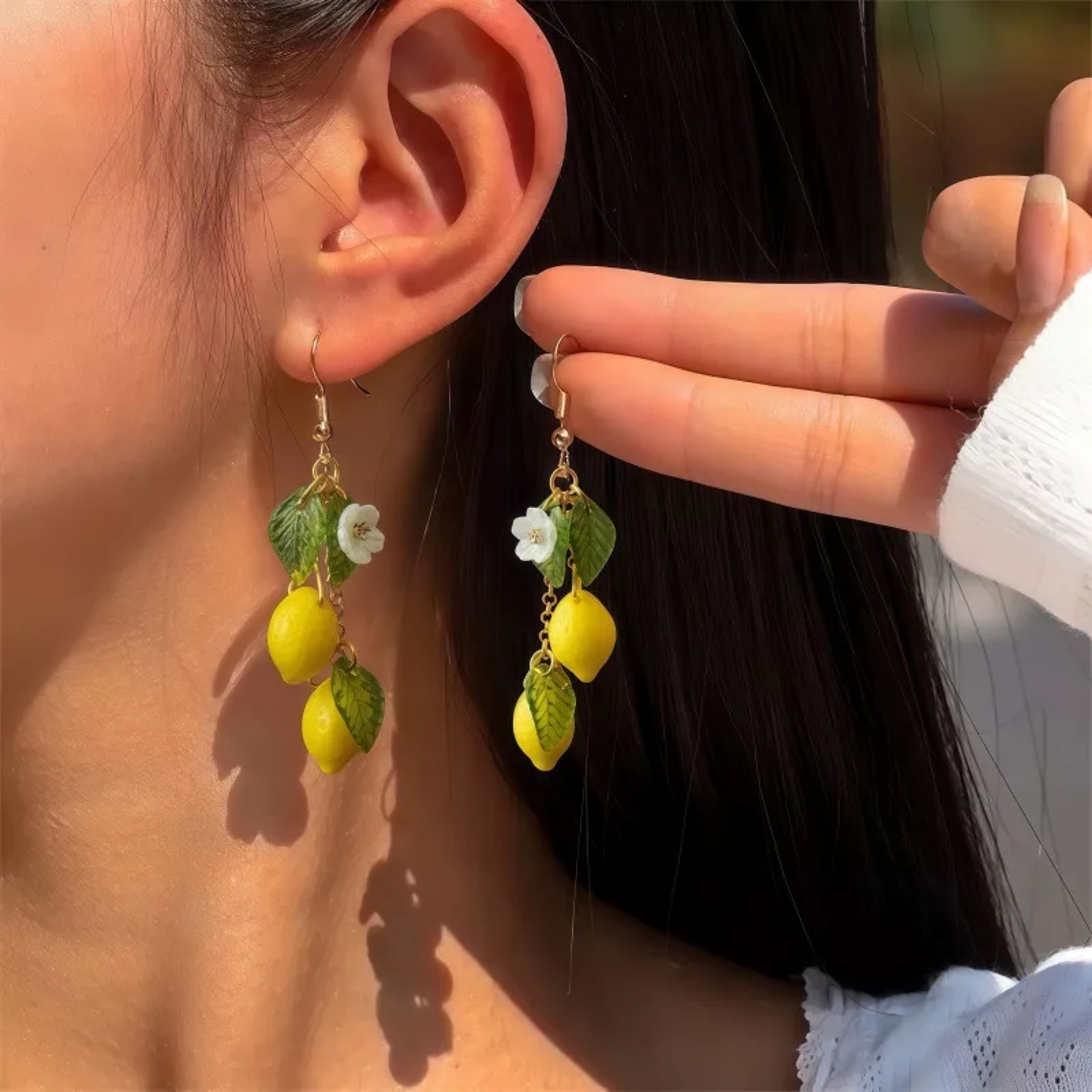 Sunny Lemon Blossom Adjustable Pendant Necklace For Women 5