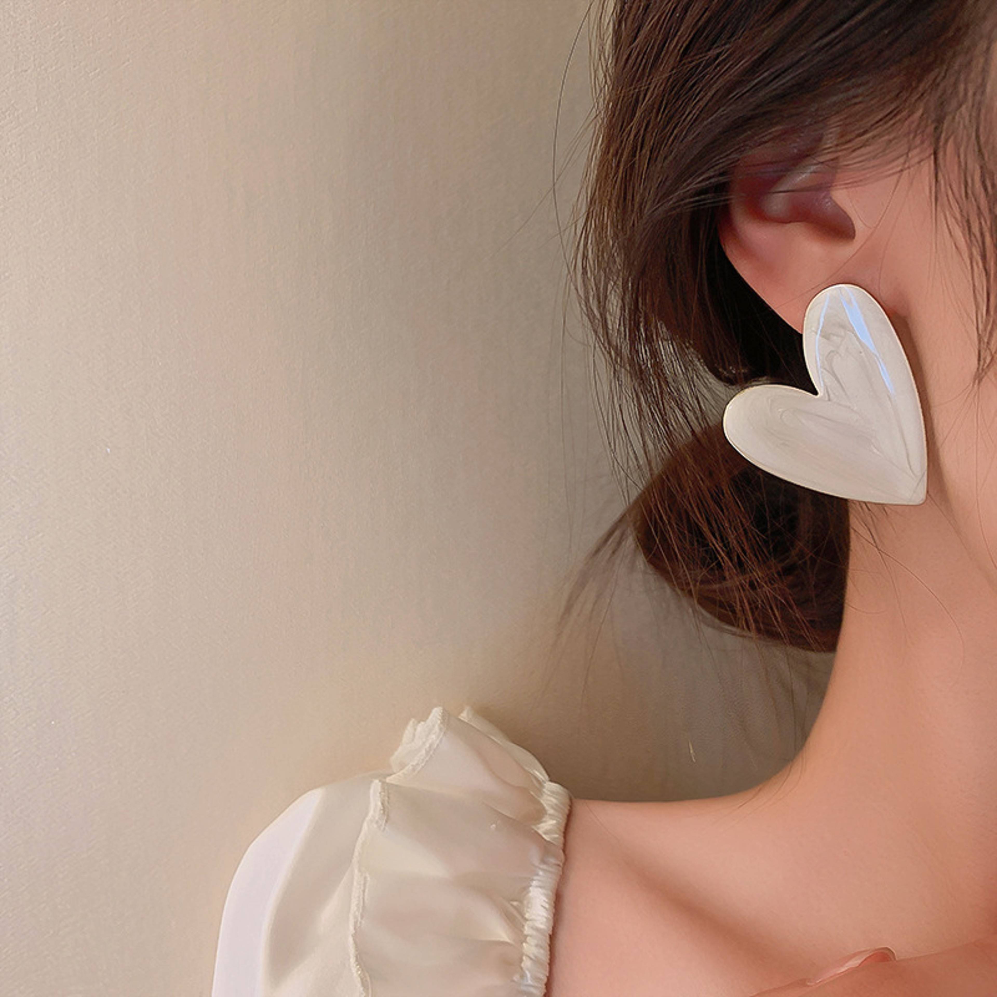 Colorful Heart Stud Earrings Heart Stud Earrings With Graffiti Enamel For Women Party  Everyday Jew 0