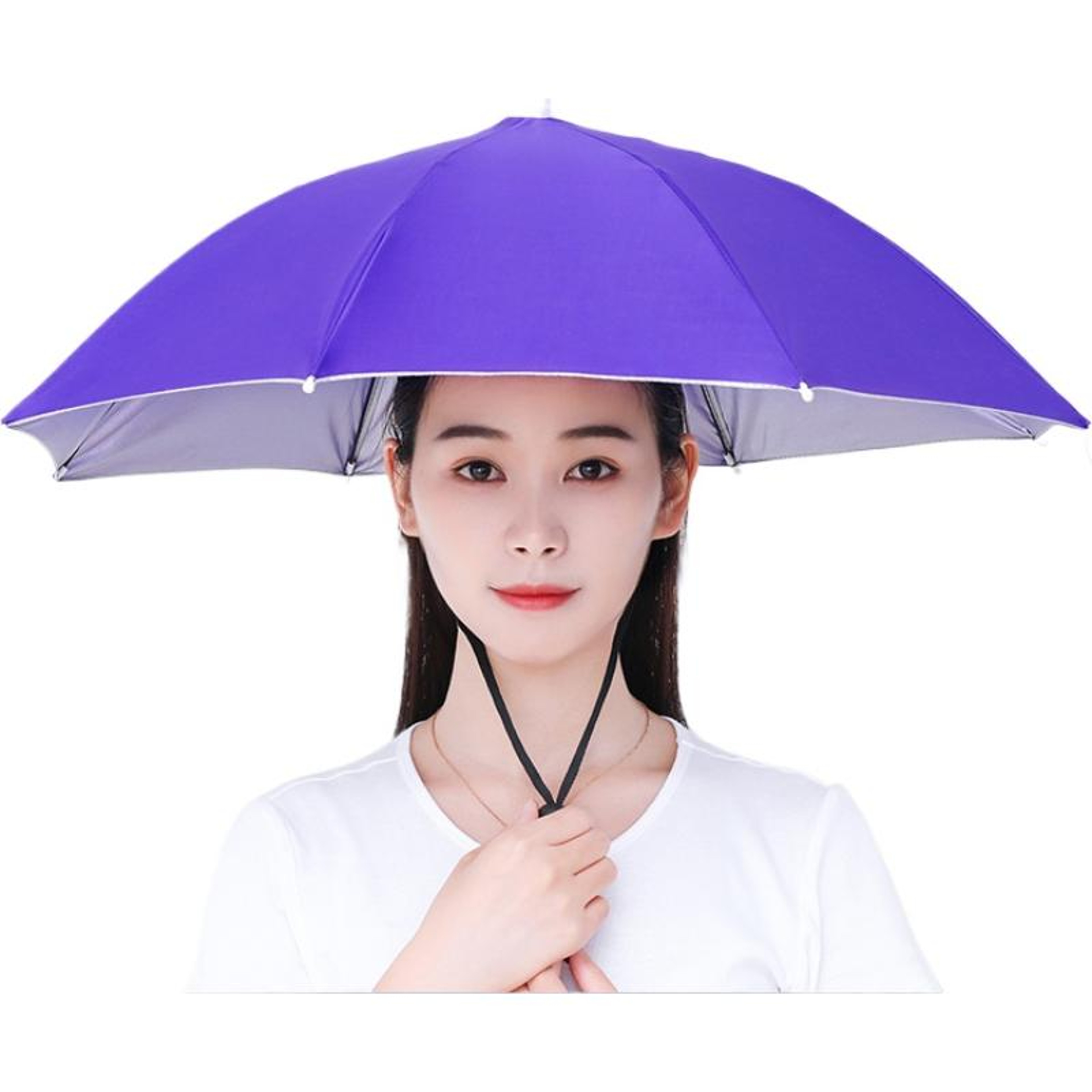 Portable Head Mounted Umbrella Hat Foldable UV Protection Hat For Fishing Camping  Outdoor Adventur 4