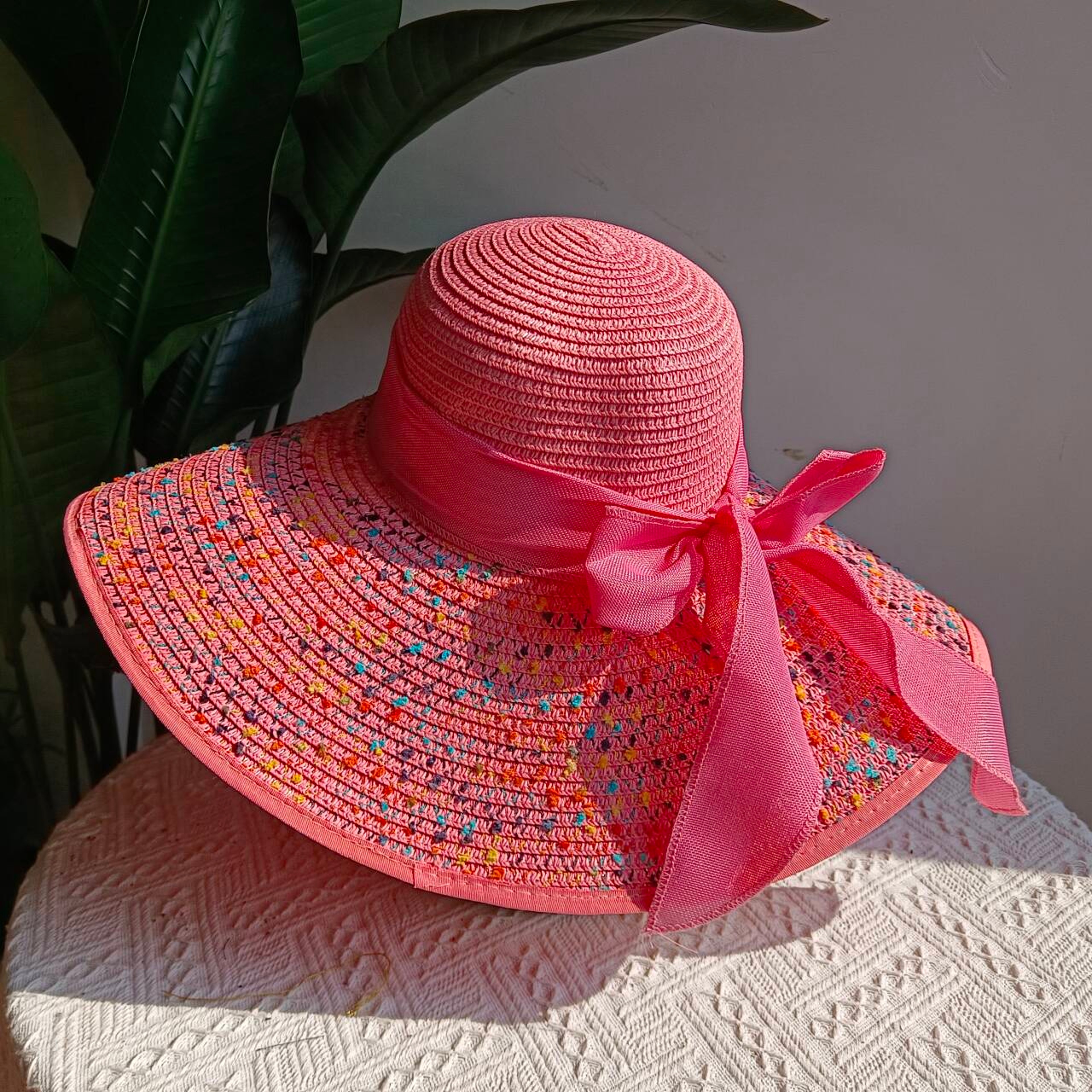 Wide Brim Straw Hat For Women Foldable Beach Hat With UV Sun Protection For Travel  Summer 4