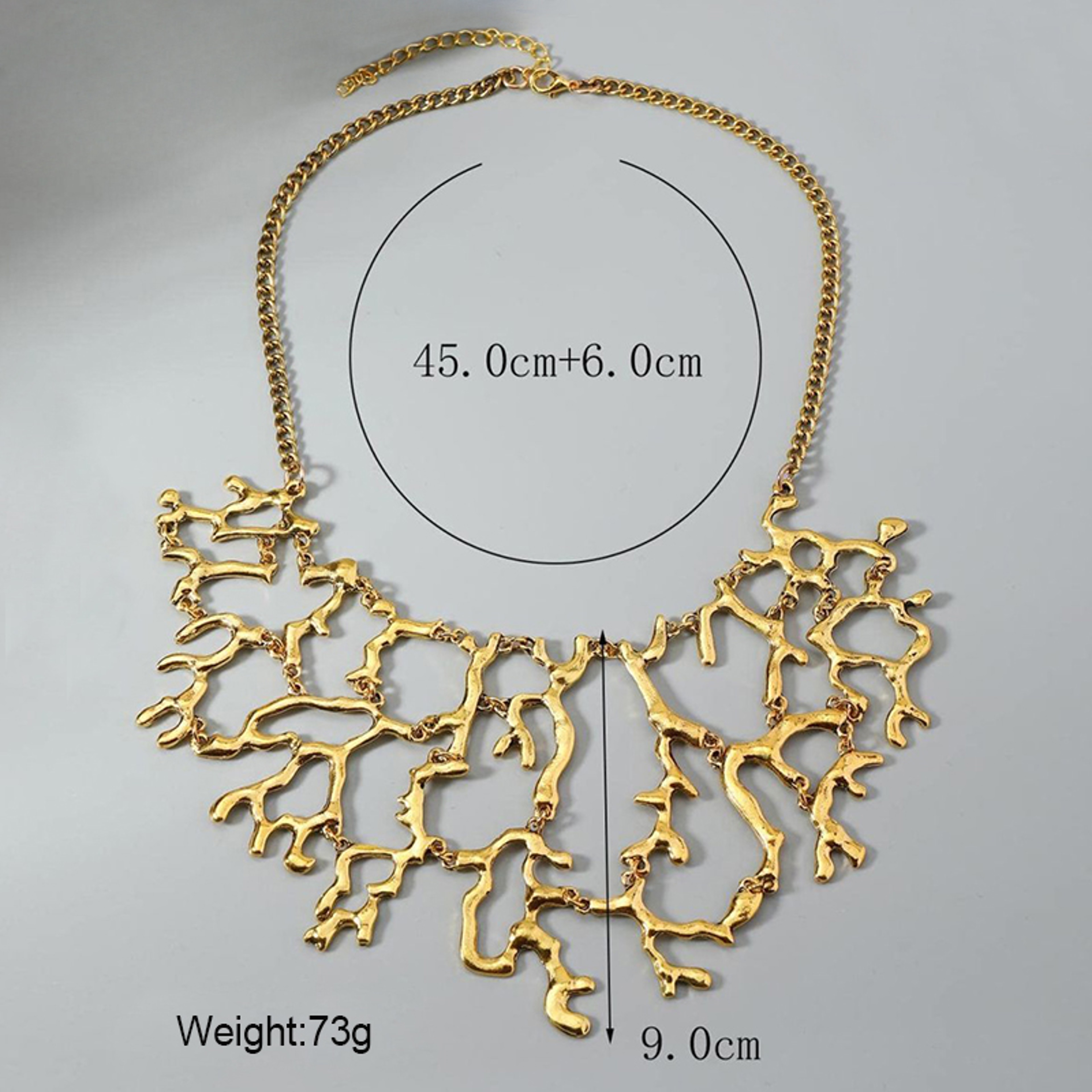 Vintage Tree Branch Statement Necklace Bold Punk Collar Choker Maxi Necklace For Women 4