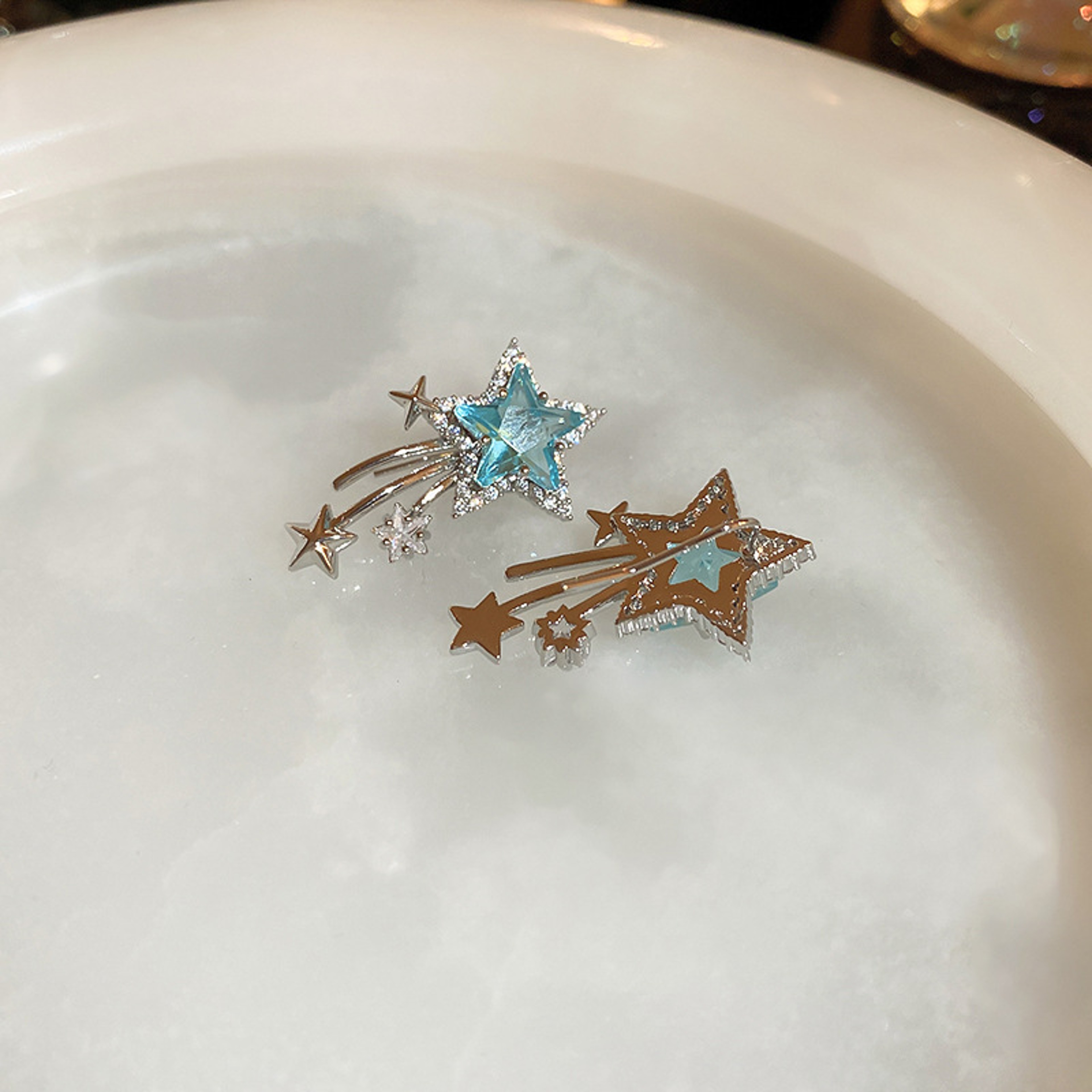 Celestial Star Zircon Earrings Sparkly Star Earrings For Women With Elegant Crystal Ear Hooks 4