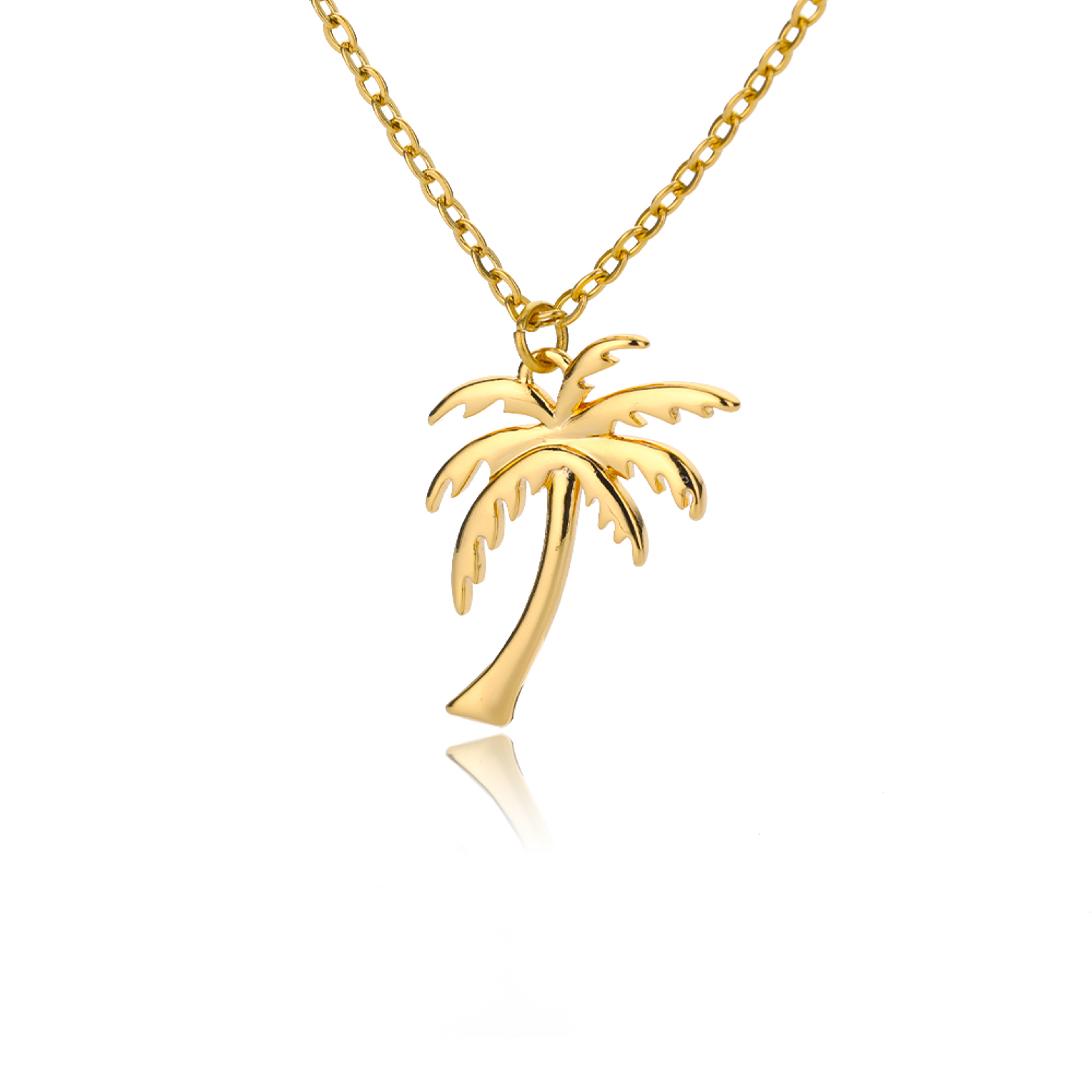 Coastal Palm Tree Necklace Dainty Stainless Steel Necklace For Beach  Boho Style 4
