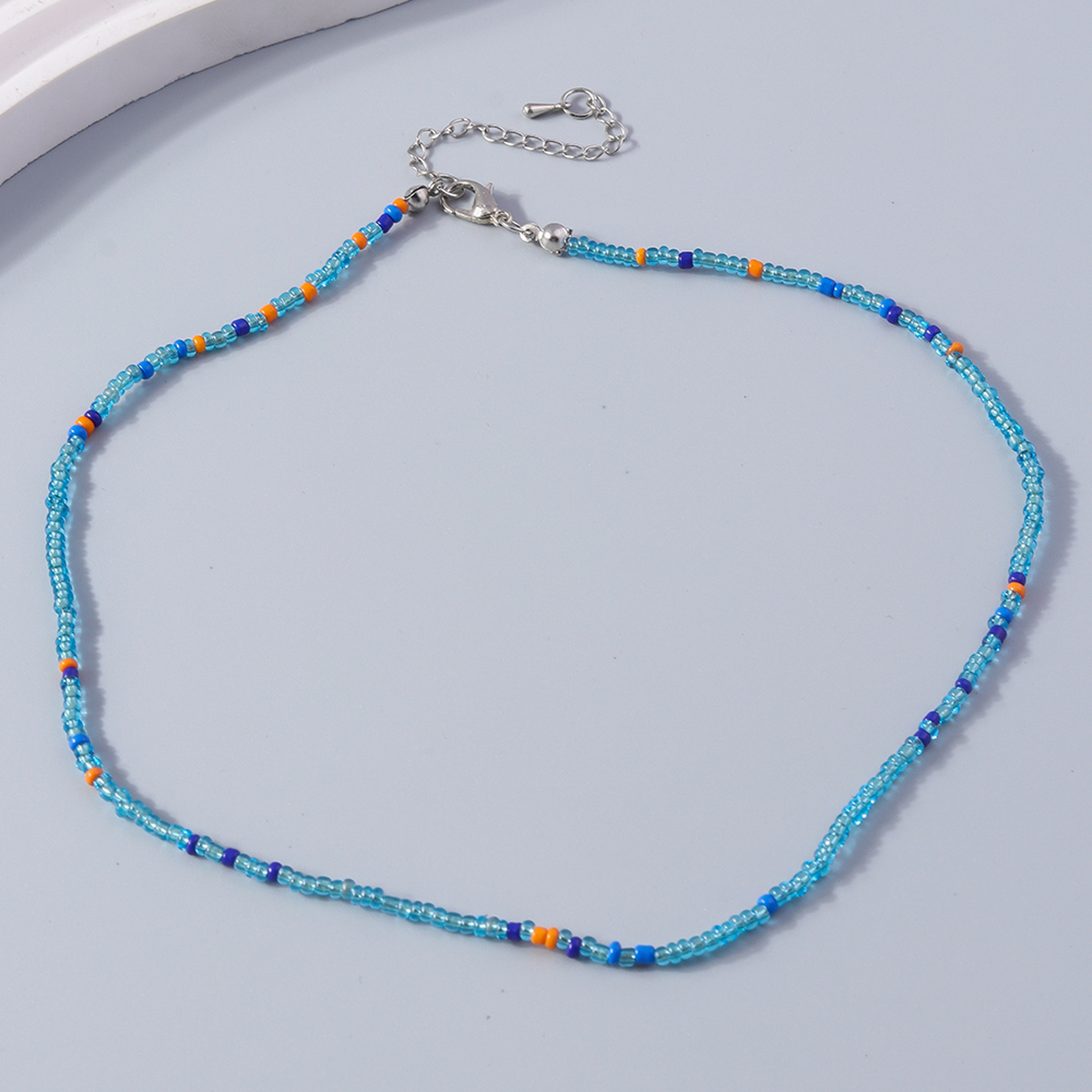 ColorPop Boho Beaded Choker Necklace For Women Colorful Beaded Necklace Summer Jewelry Gift 9