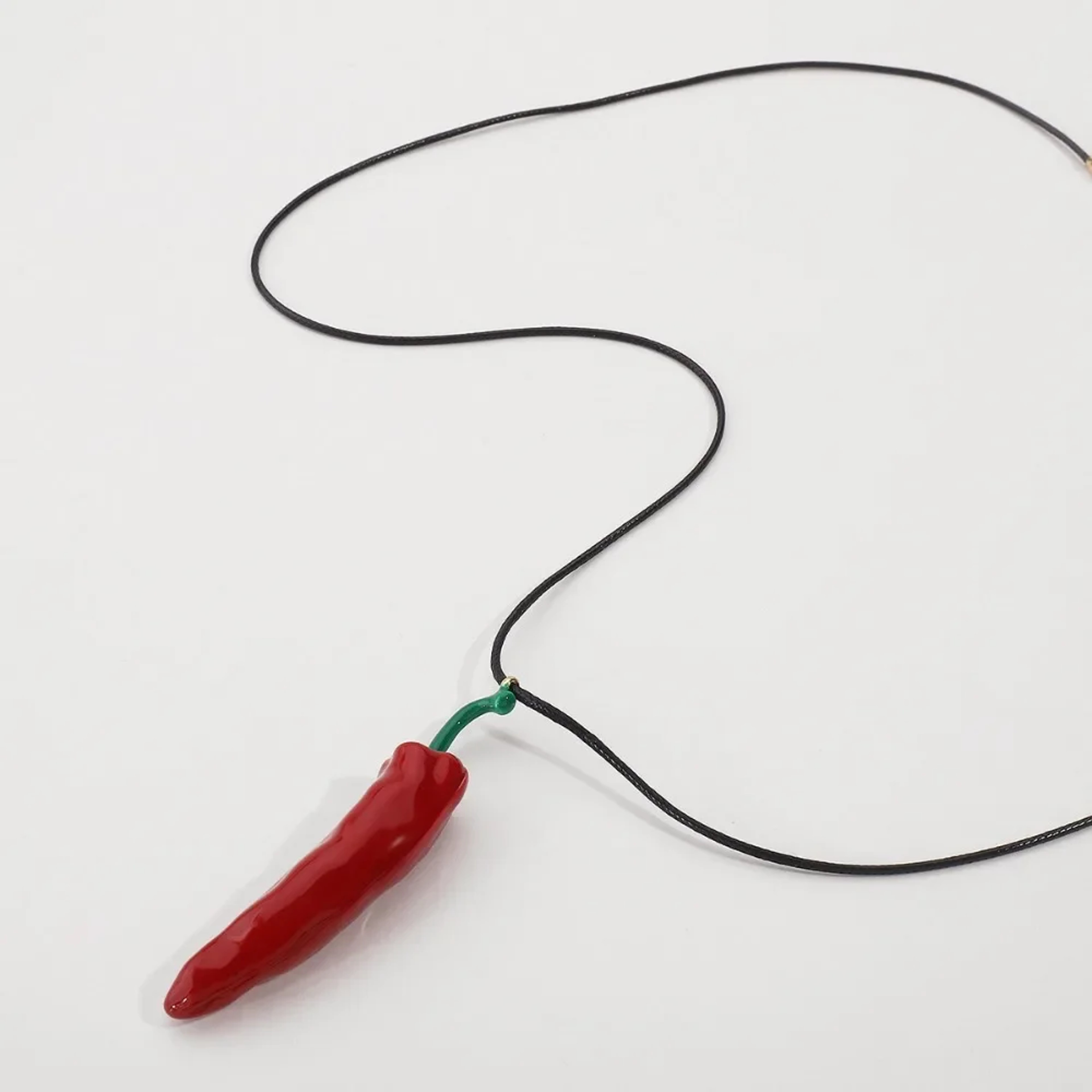 Boho Red Pepper Pendant Rope Chain Necklace for Women Chic Red Pepper Pendant Necklace Gift – view 4