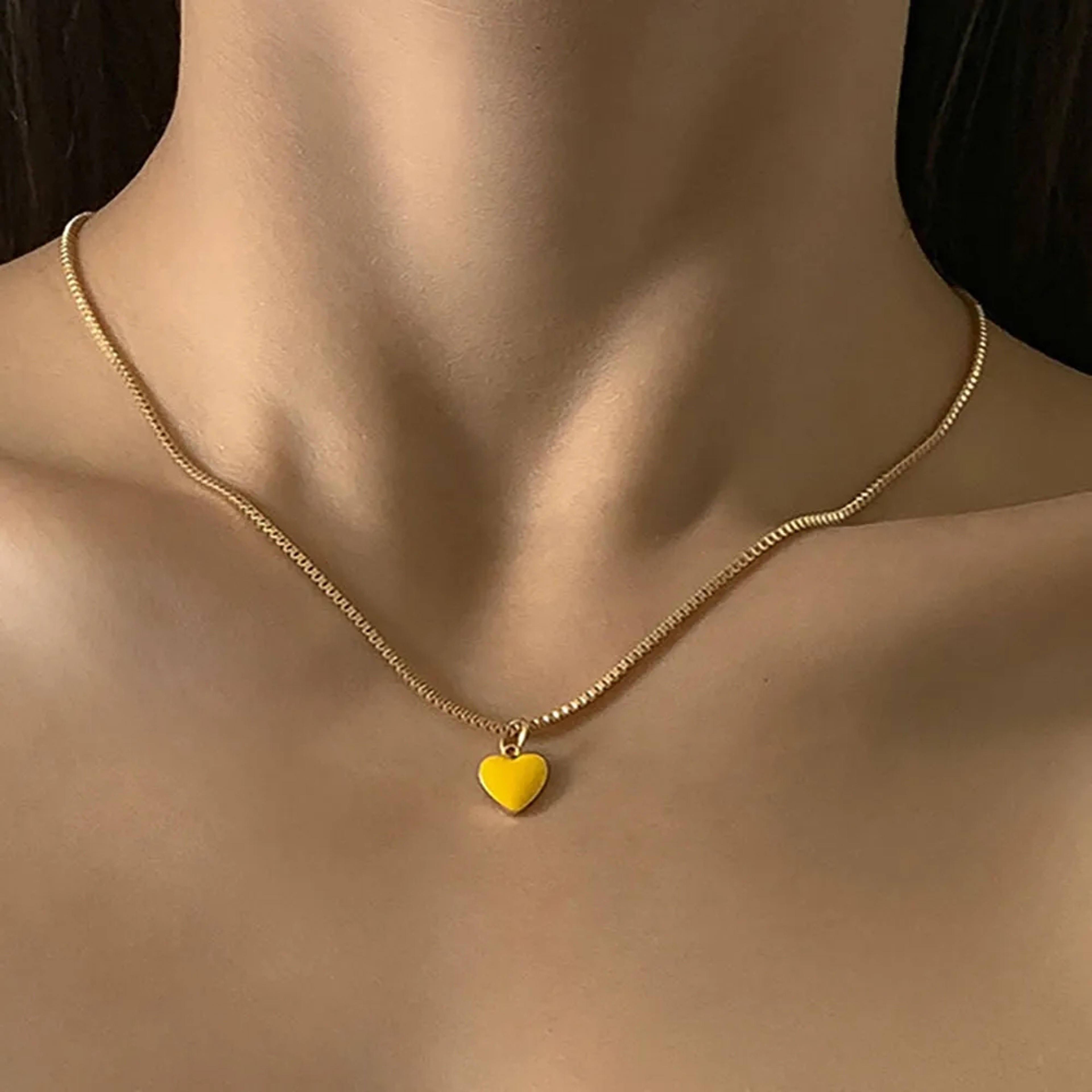 Gold Cherry Pendant Necklace Boho Layering Necklace For Women  Girls 3