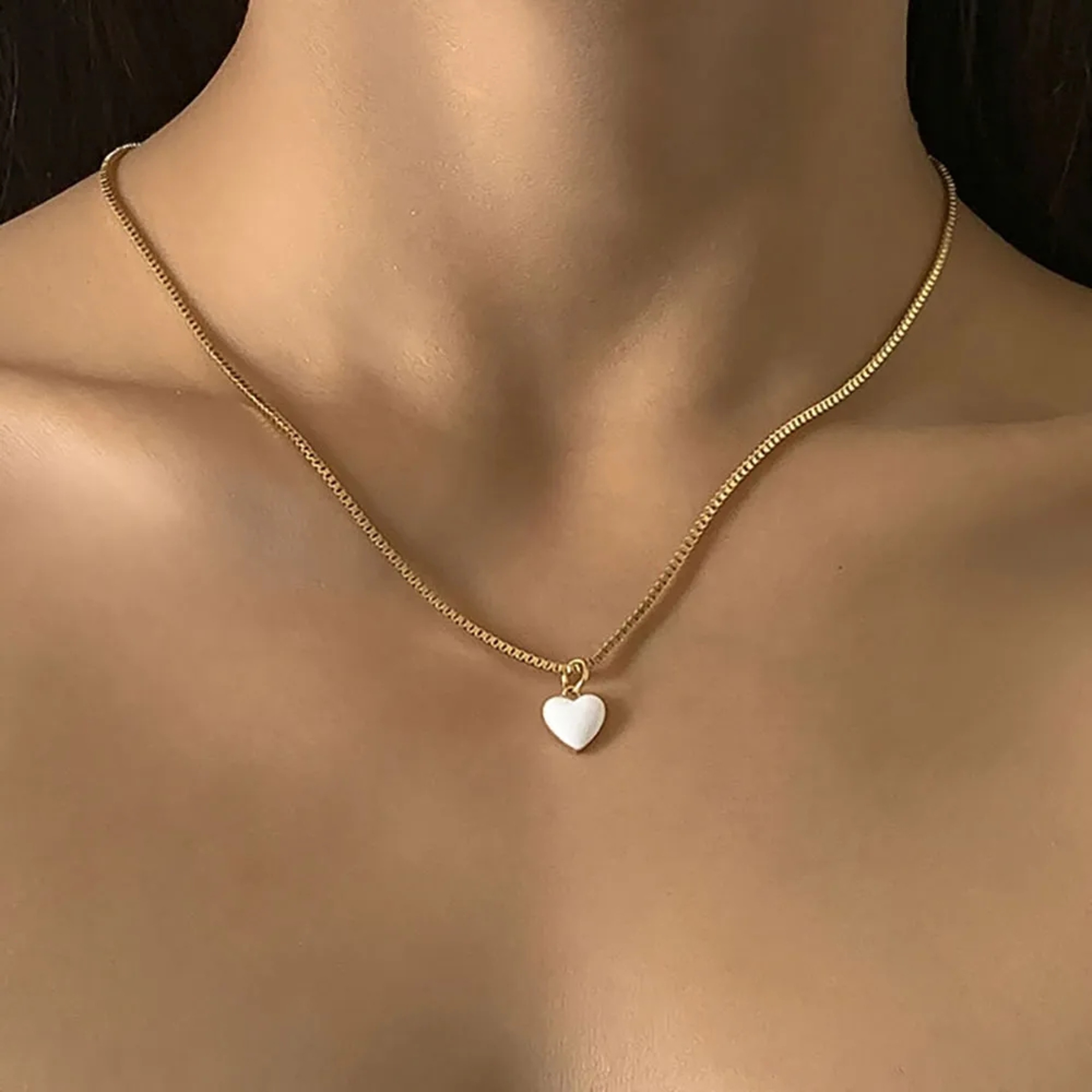Gold Cherry Pendant Necklace Boho Layering Necklace For Women  Girls 4