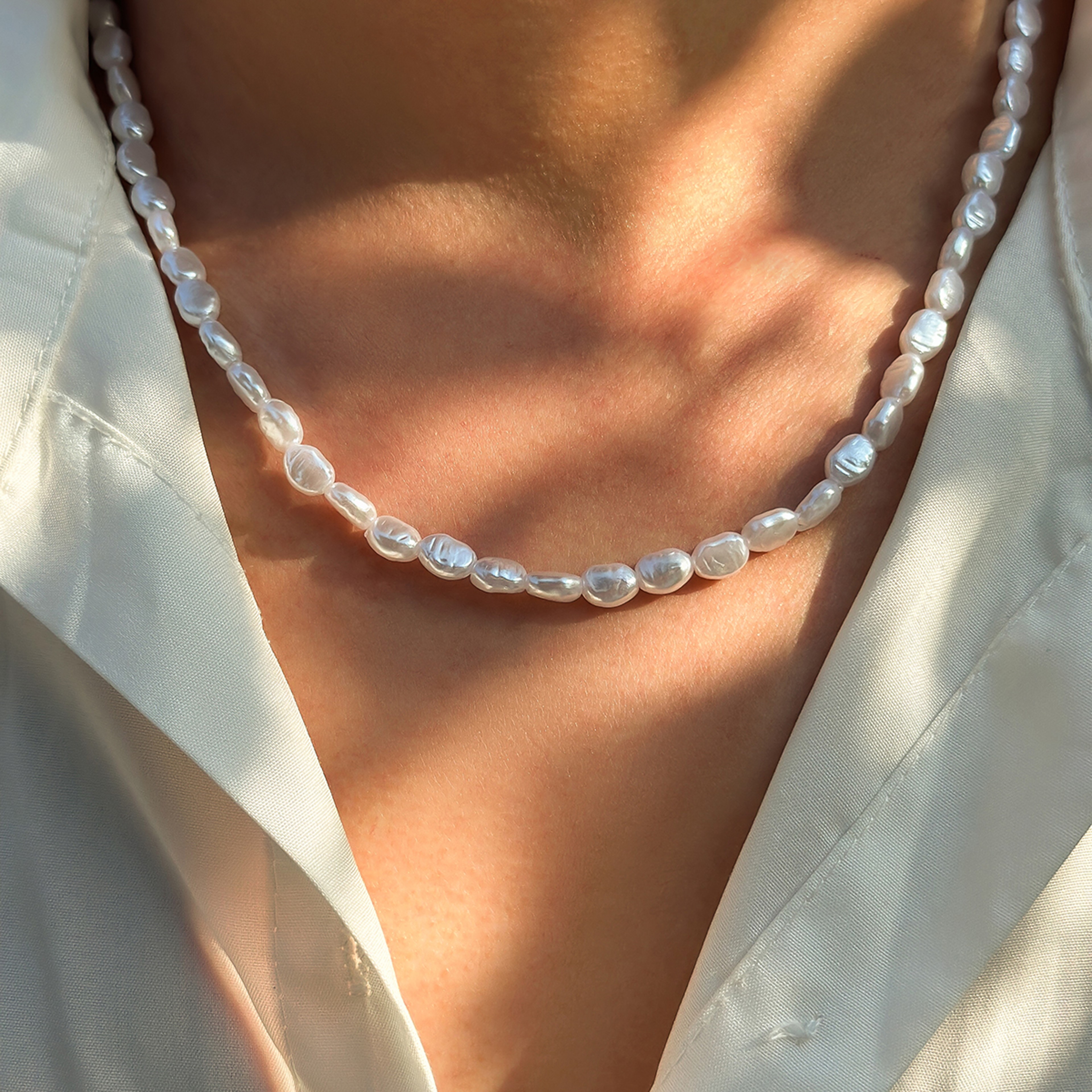 Vintage Faux Pearl Choker Necklace Elegant Pearl Beaded Necklace For Weddings Parties  Everyday Sty 0