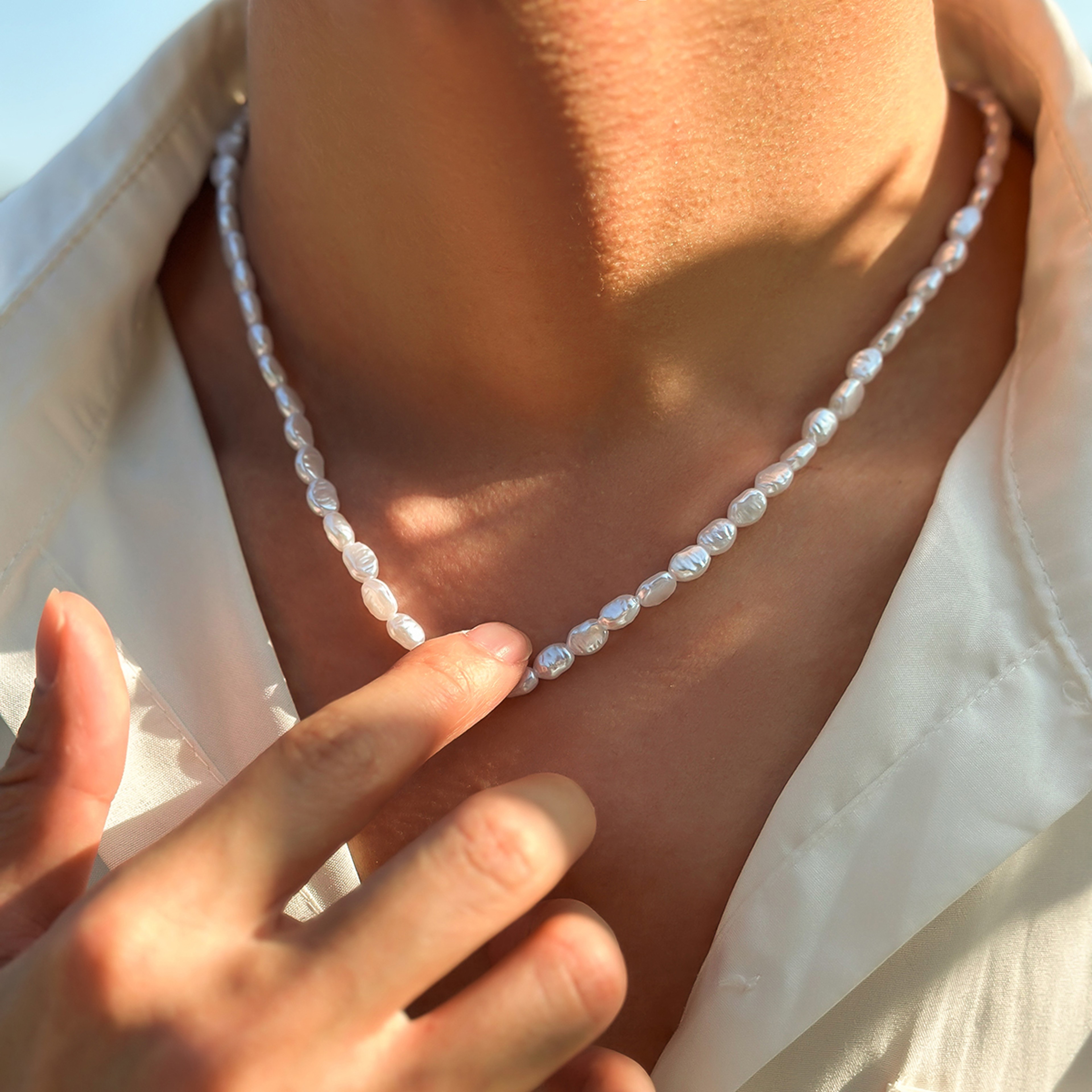 Vintage Faux Pearl Choker Necklace Elegant Pearl Beaded Necklace For Weddings Parties  Everyday Sty 1