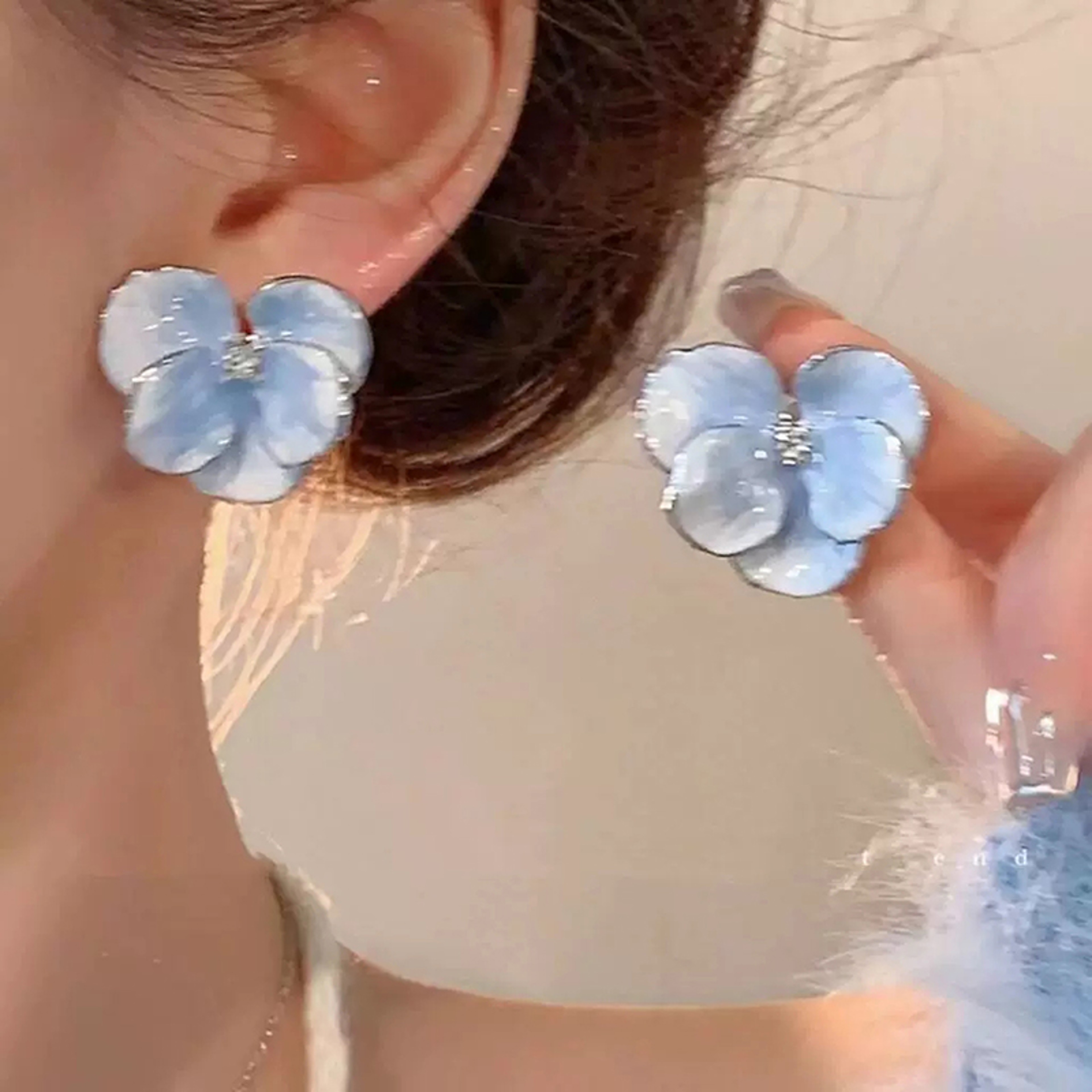 Retro Glazed Flower Earrings Elegant Retro Floral Earrings For Women 2