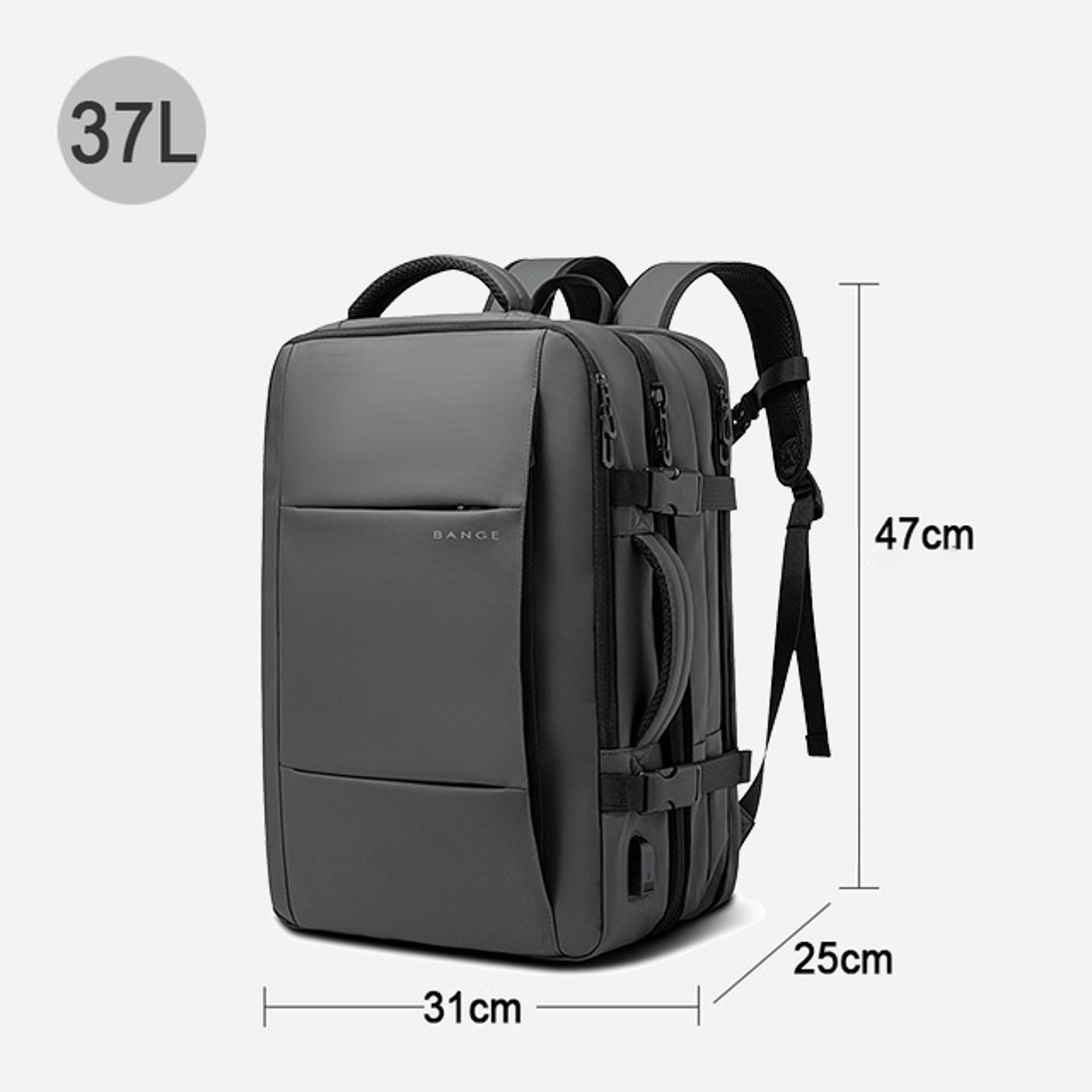 BANGE Travel Backpack Men Business Expandable USB Large Capacity Laptop Waterproof Fashion Backpack – view 14