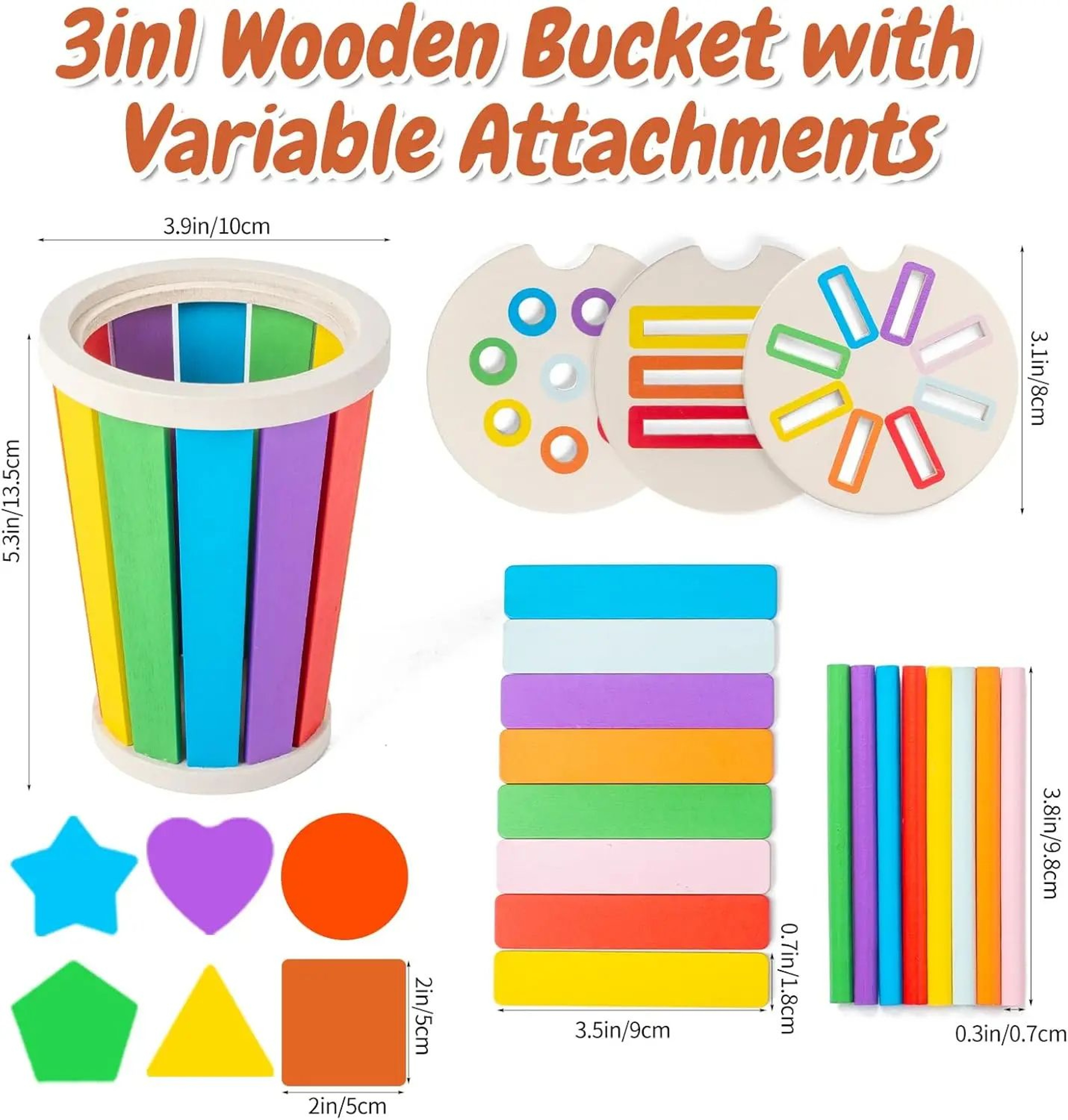 Montessori Color Sorting  Matching Wooden Toy For Kids Educational Shape Recognition Toy For Toddle 2
