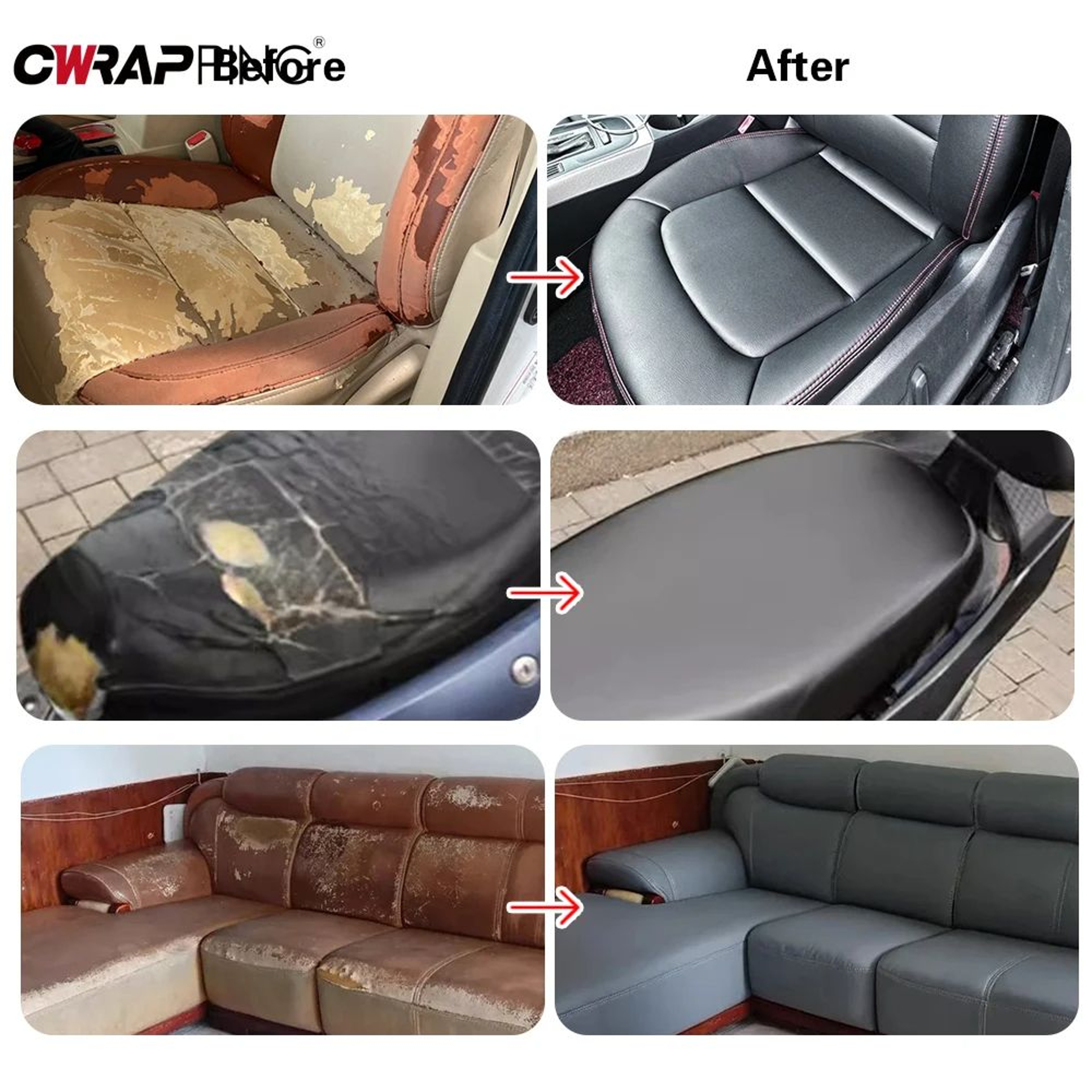 PU Leather Self Adhesive Repair Patch Sofa Car Seat Furniture  Bag Fix Waterproof  Durable 5