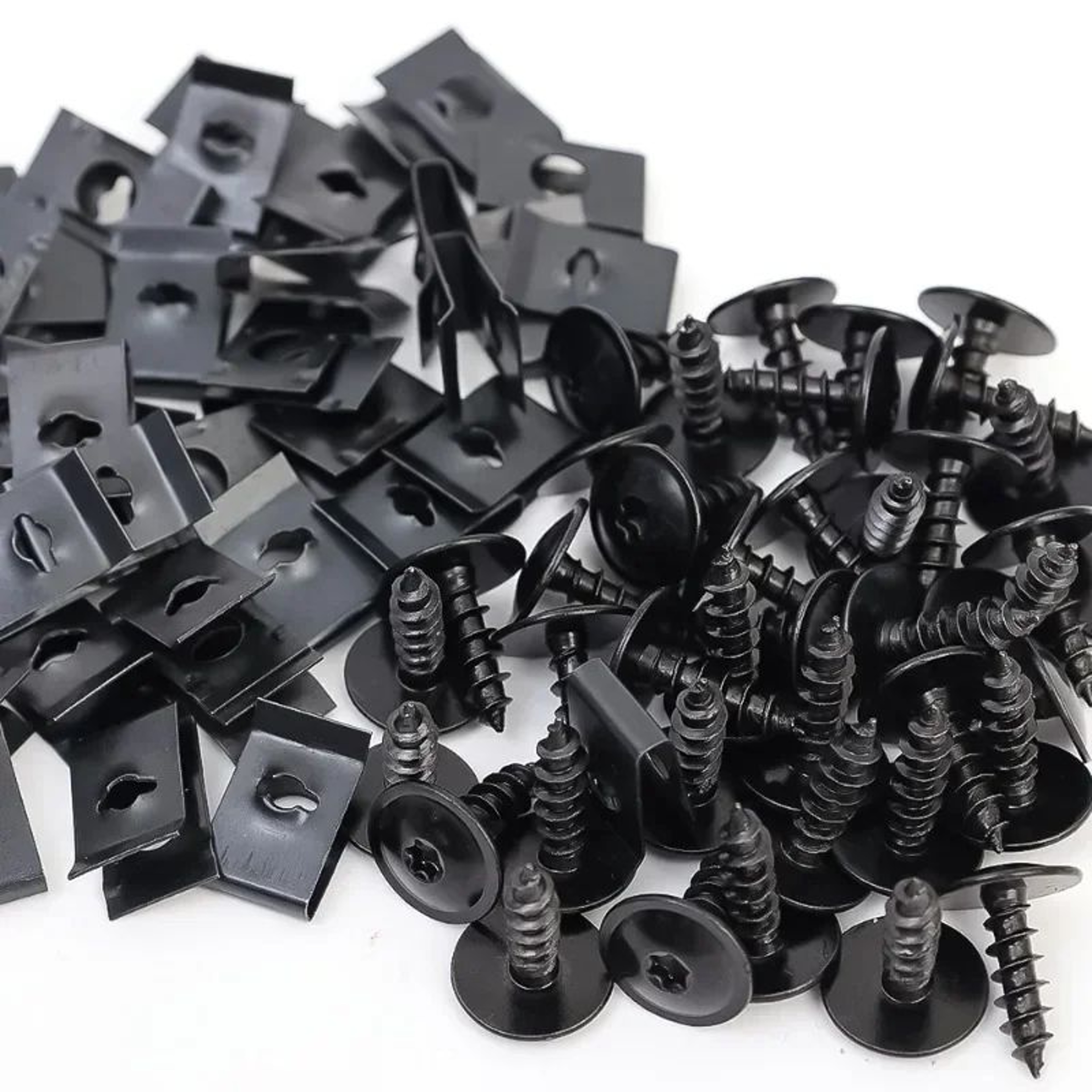 U Type Metal Clips With Screws For Car And Motorcycle AntiRust Tapping Fastener Assortment Set 1