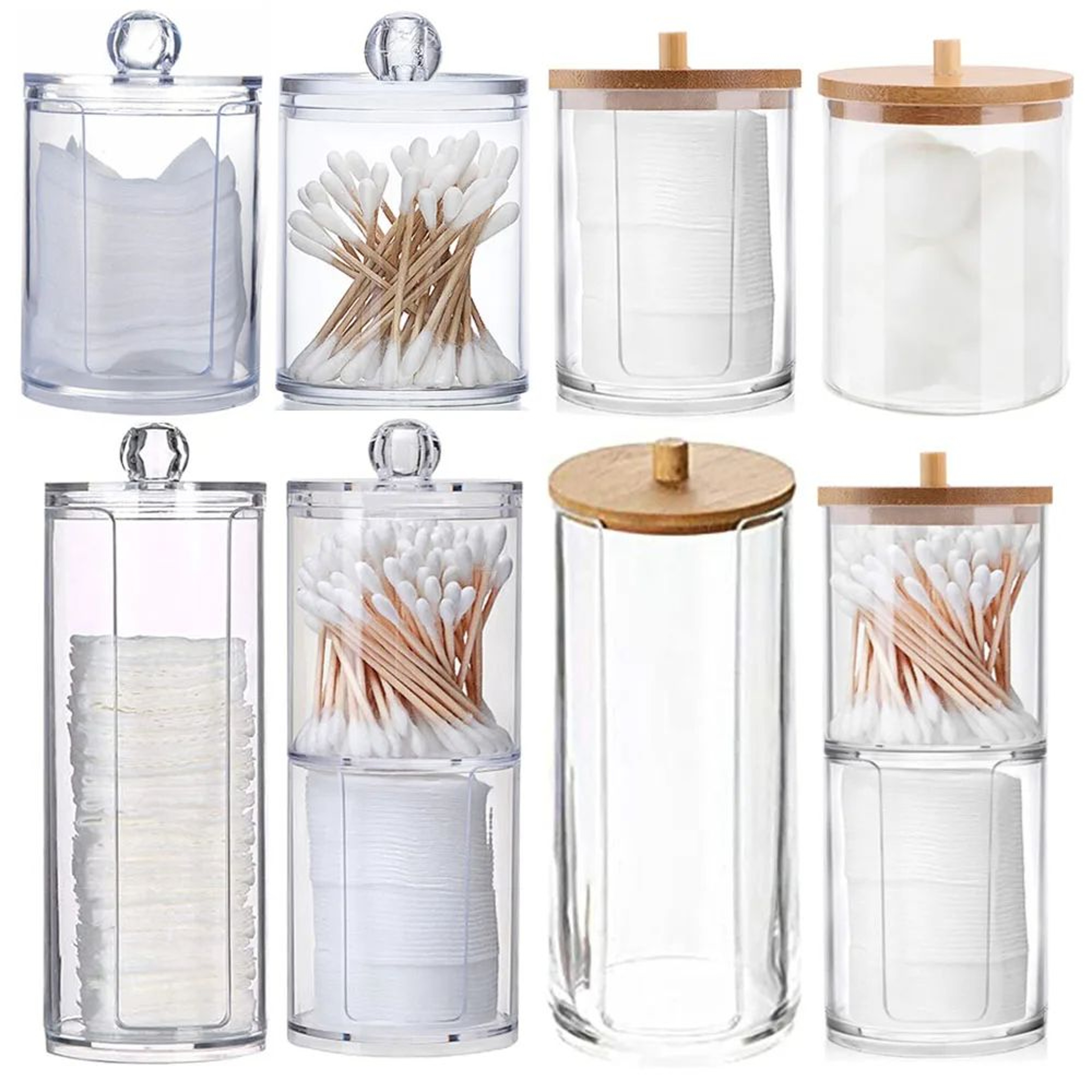 Makeup Cotton Pad Organizer Bathroom Storage Box For Cotton Swabs Cosmetics  Jewelry 0