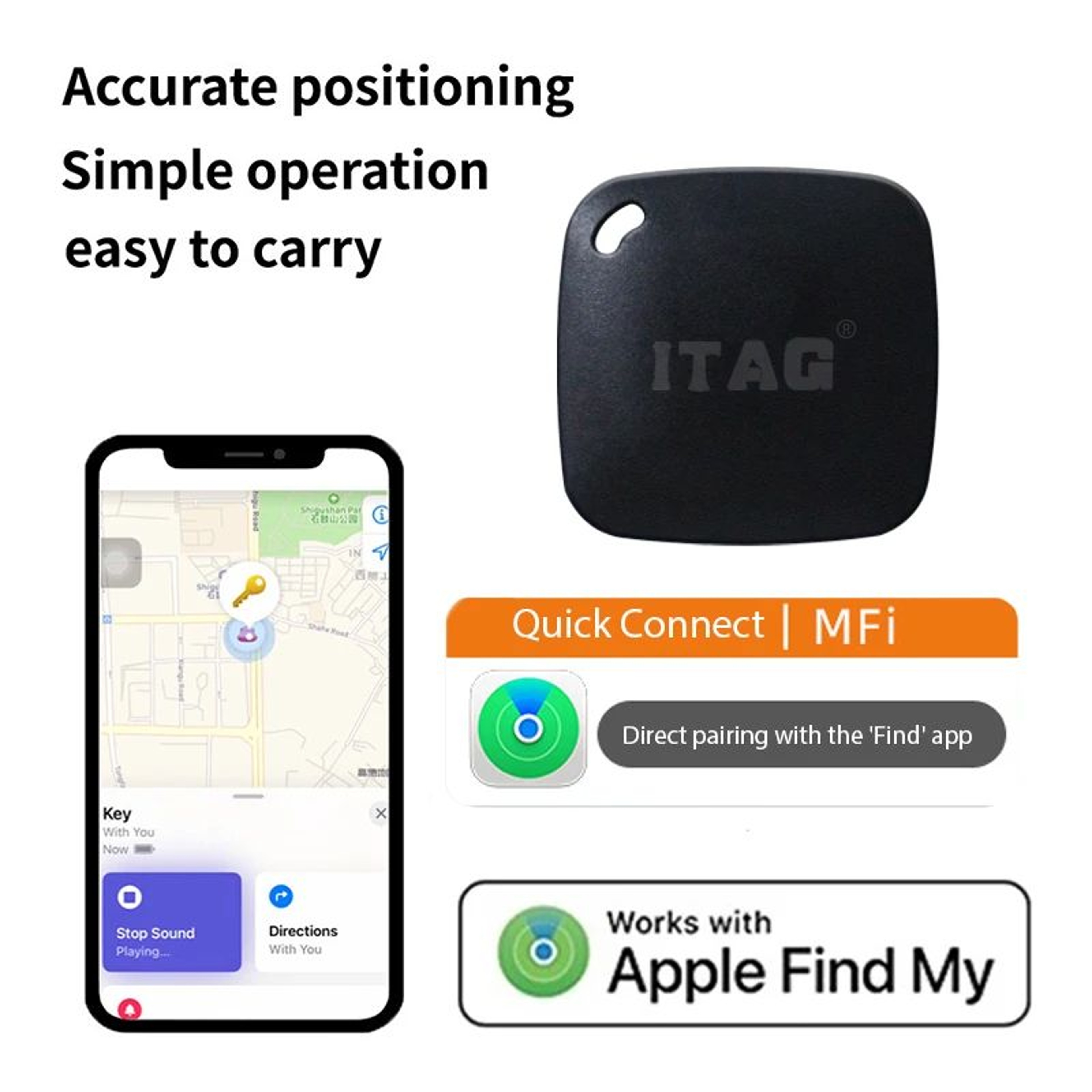 Mini Tracking Device For Apple Smart ITag Child Finder Pet  Car GPS Tracker Bluetooth Locator For I 1
