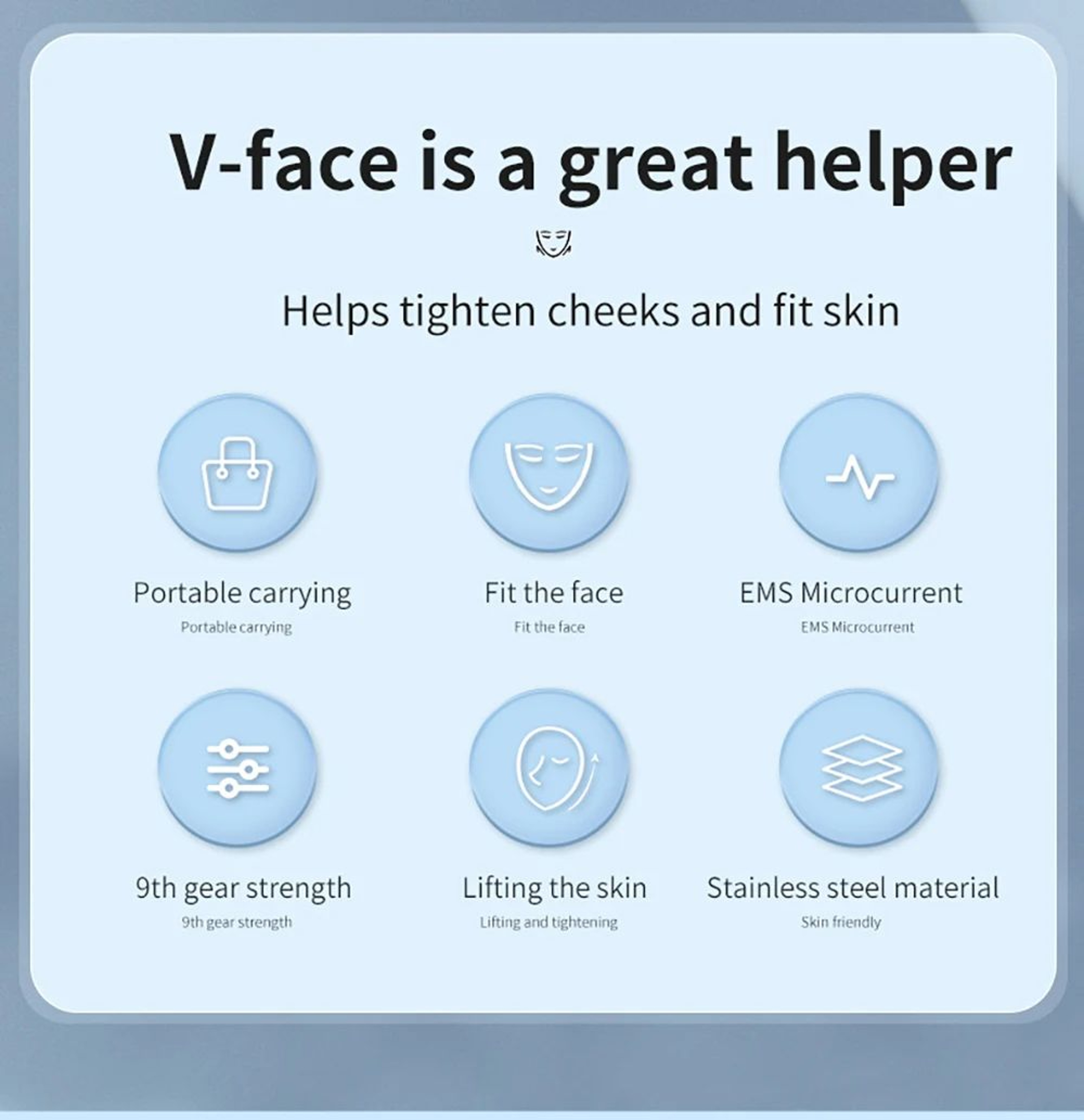 EMS Face Lifting Massager AntiWrinkle VFace Device For Double Chin Removal  Skin Firming 5