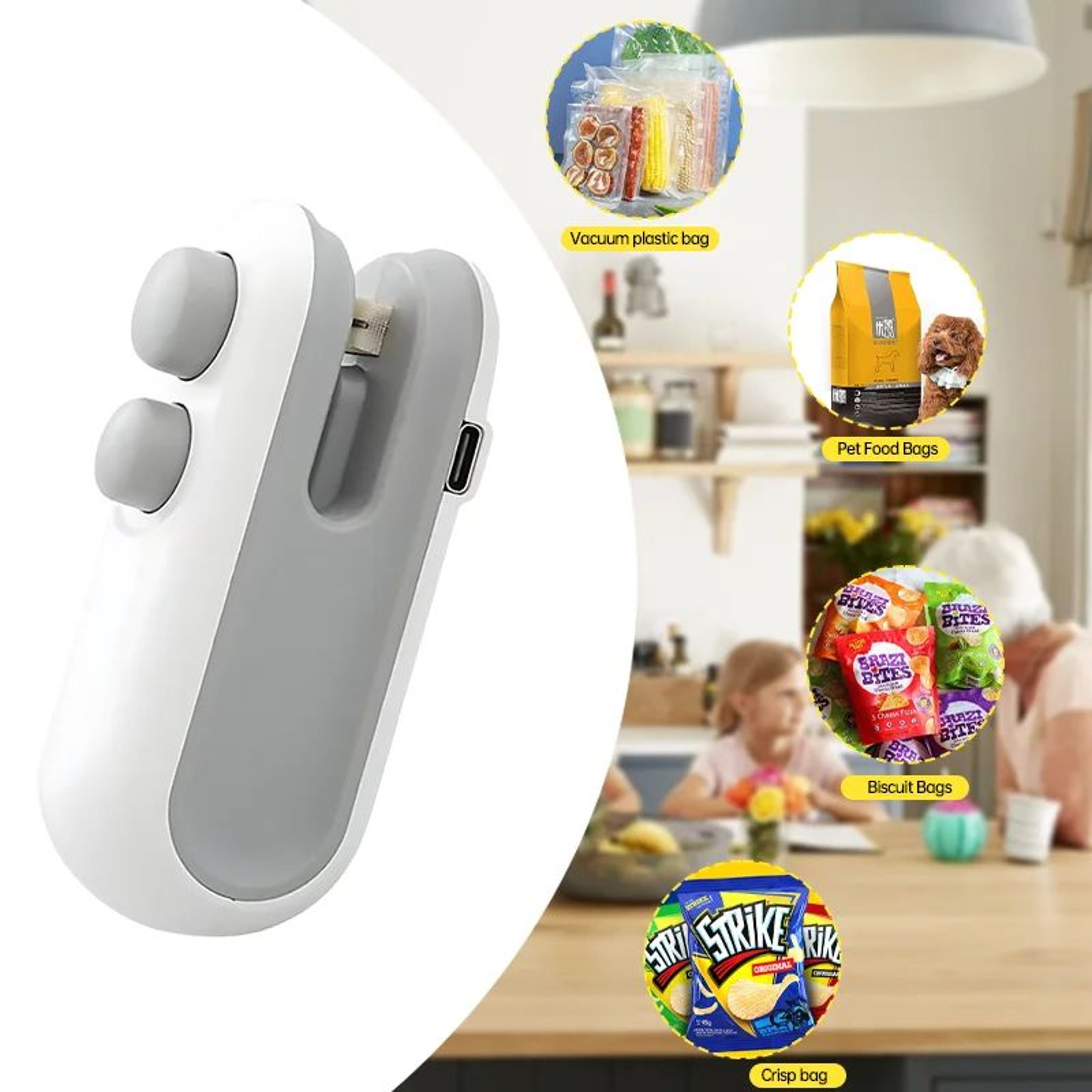 Rechargeable Heat Sealer For Food Snacks Mini Heat Bag Sealing Machine 2