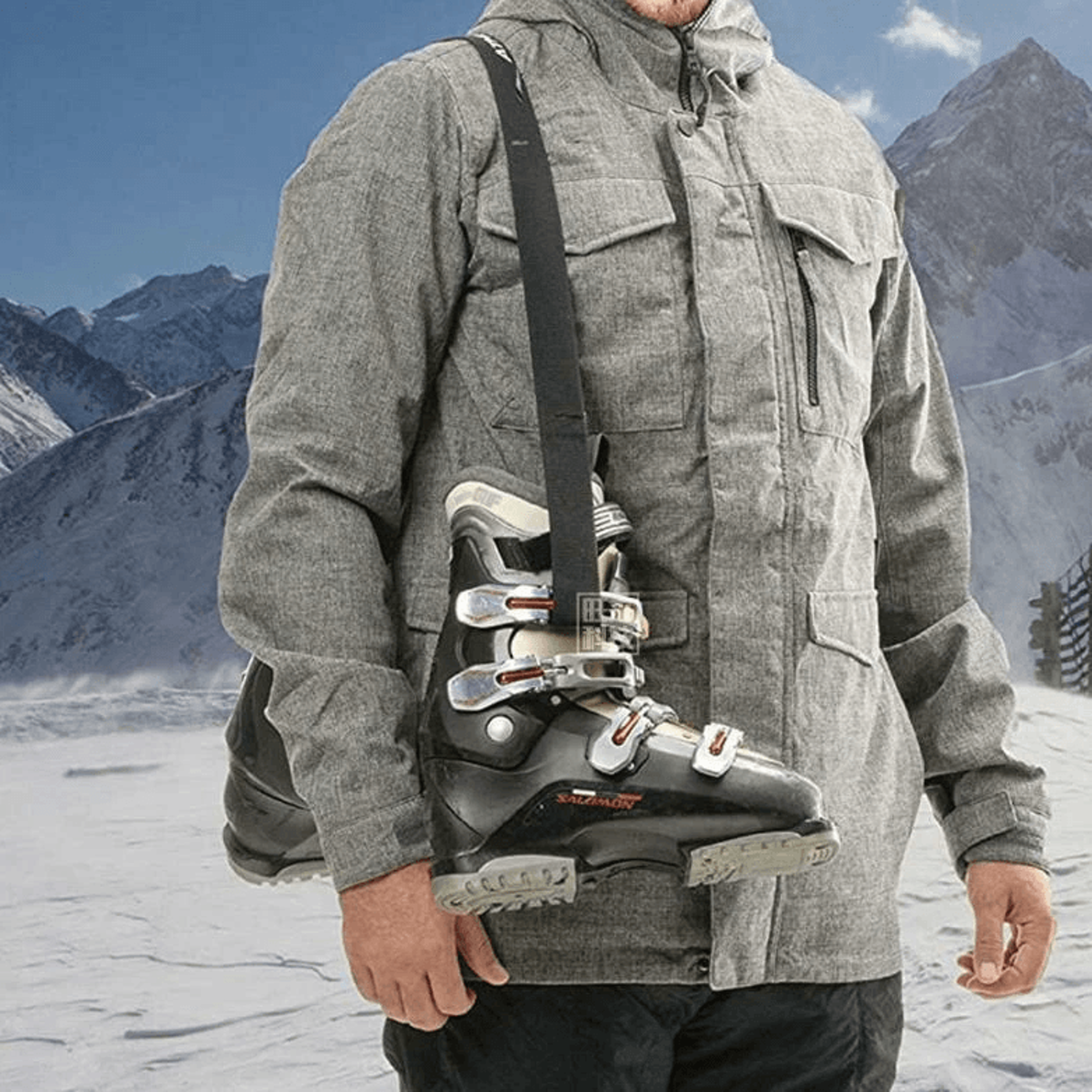Convenience Portable Ski Strap Adjustable Ski Carrier For Ski Boots Durable Ski Equipment Carrier F 0