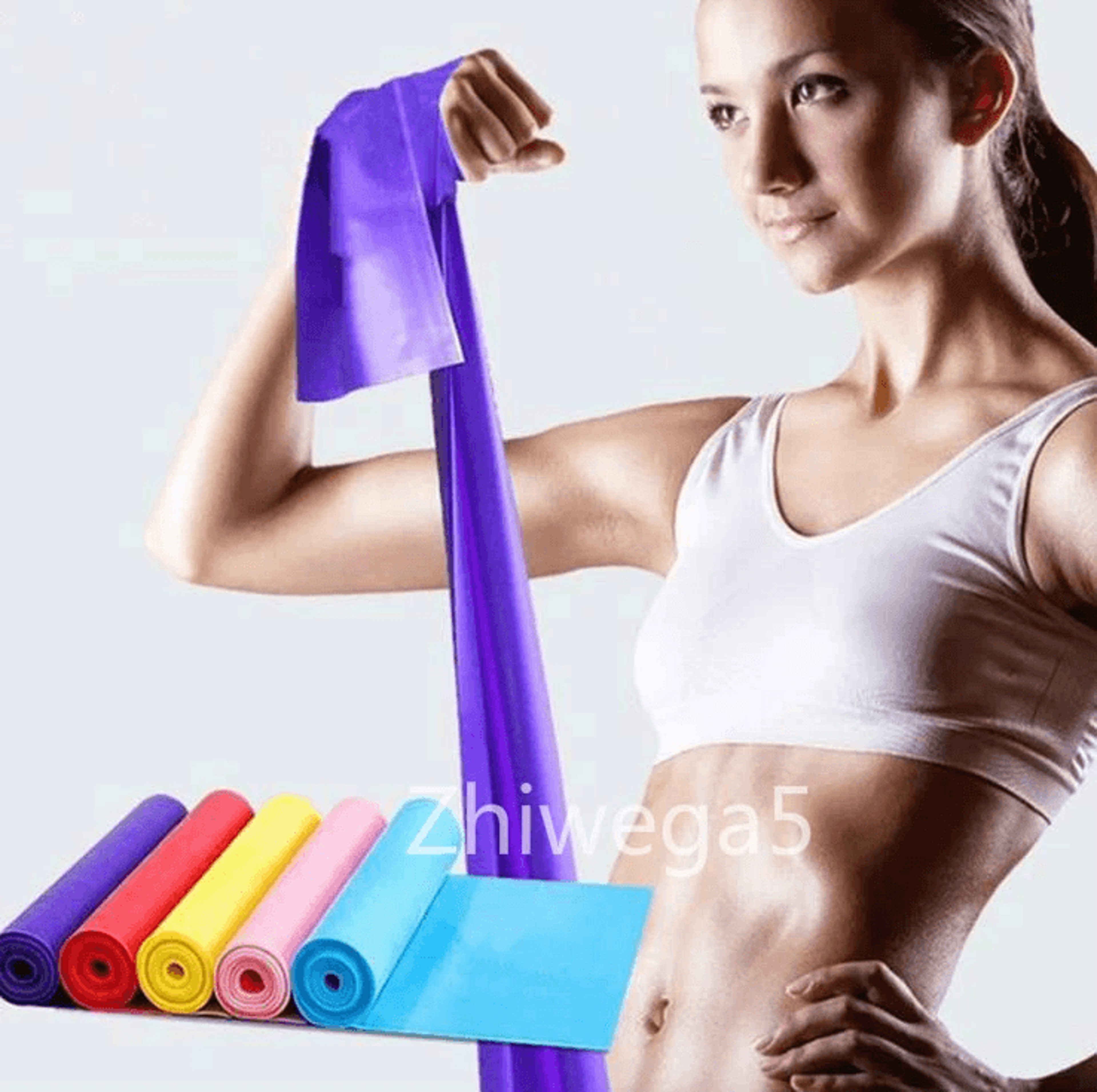 Stretch Resistance Bands For Exercise Pilates Yoga Gym Physio Aerobic Workouts 0