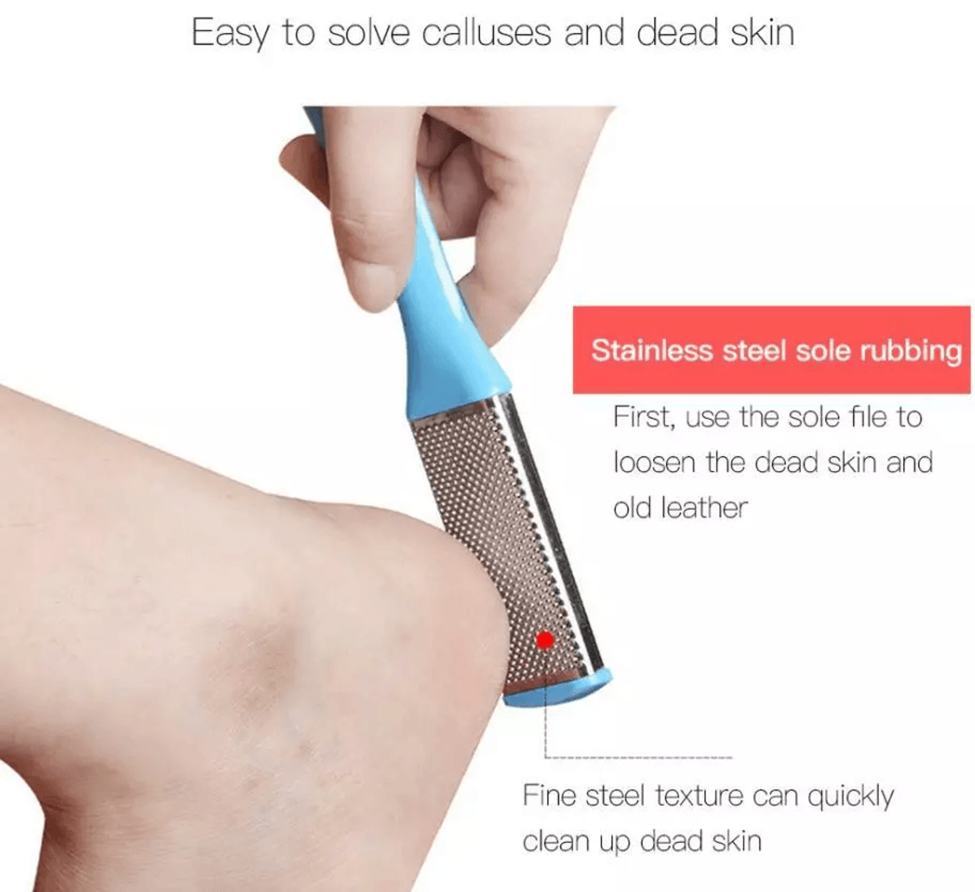 Double Side Feet Hard Dead Skin File Callus Remover Foot Scrubber For Pedicure Care 0