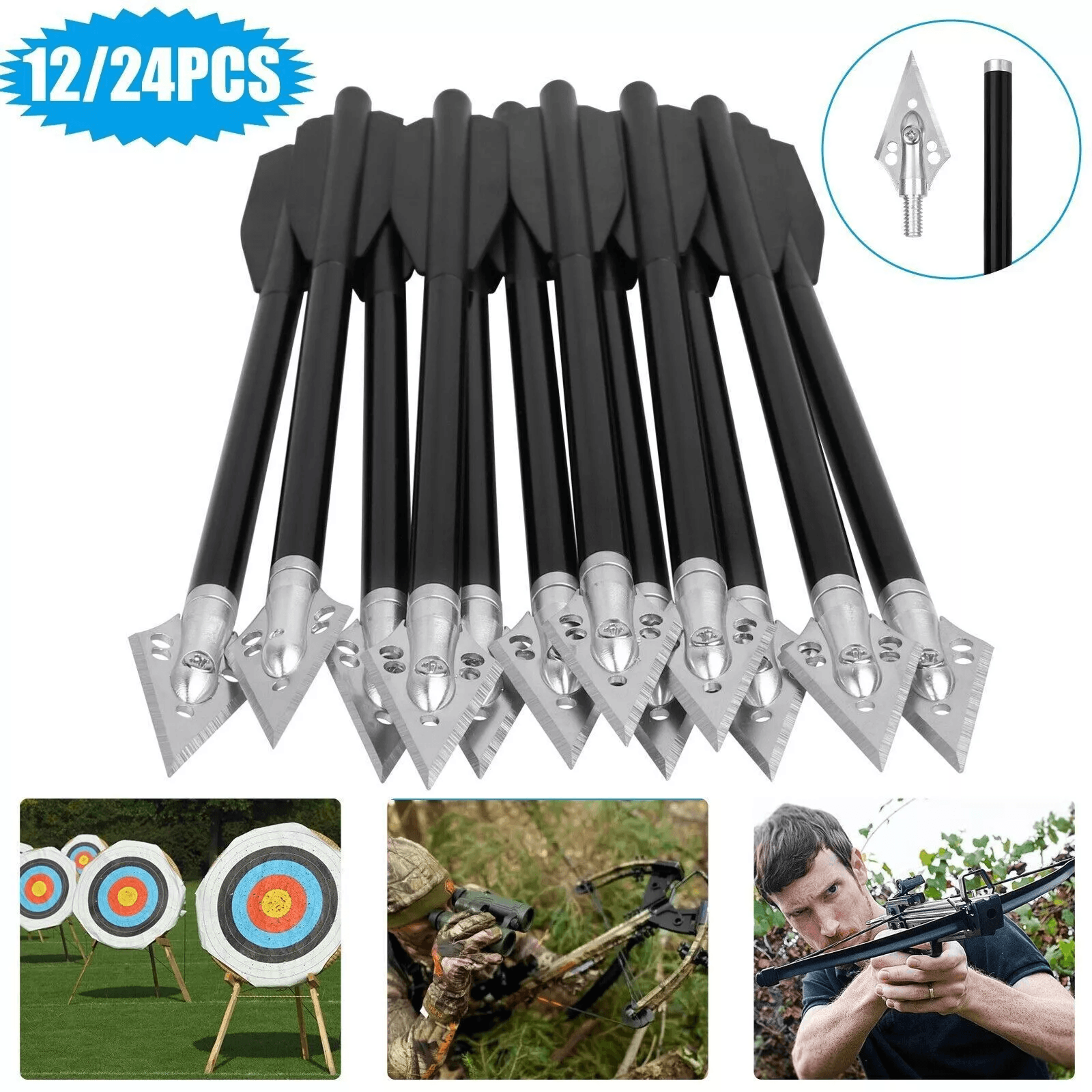 Hunting Crossbow Bolts Metal Archery Arrows For 5080lbs Mini Crossbow Hunting 0
