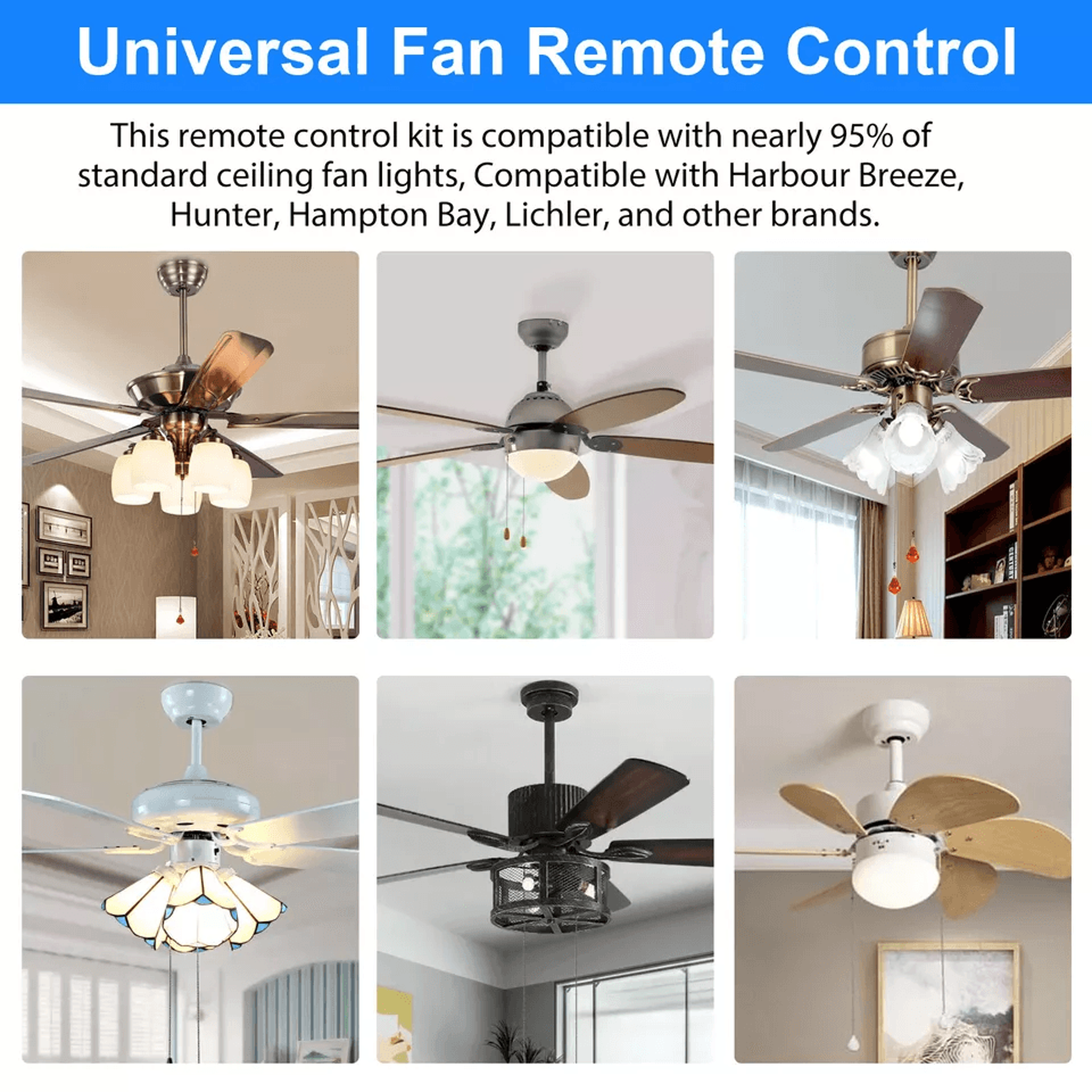 Wireless Remote Control Receiver Kit For Universal Ceiling Fan Light Speed Timing Control Compatibl 4