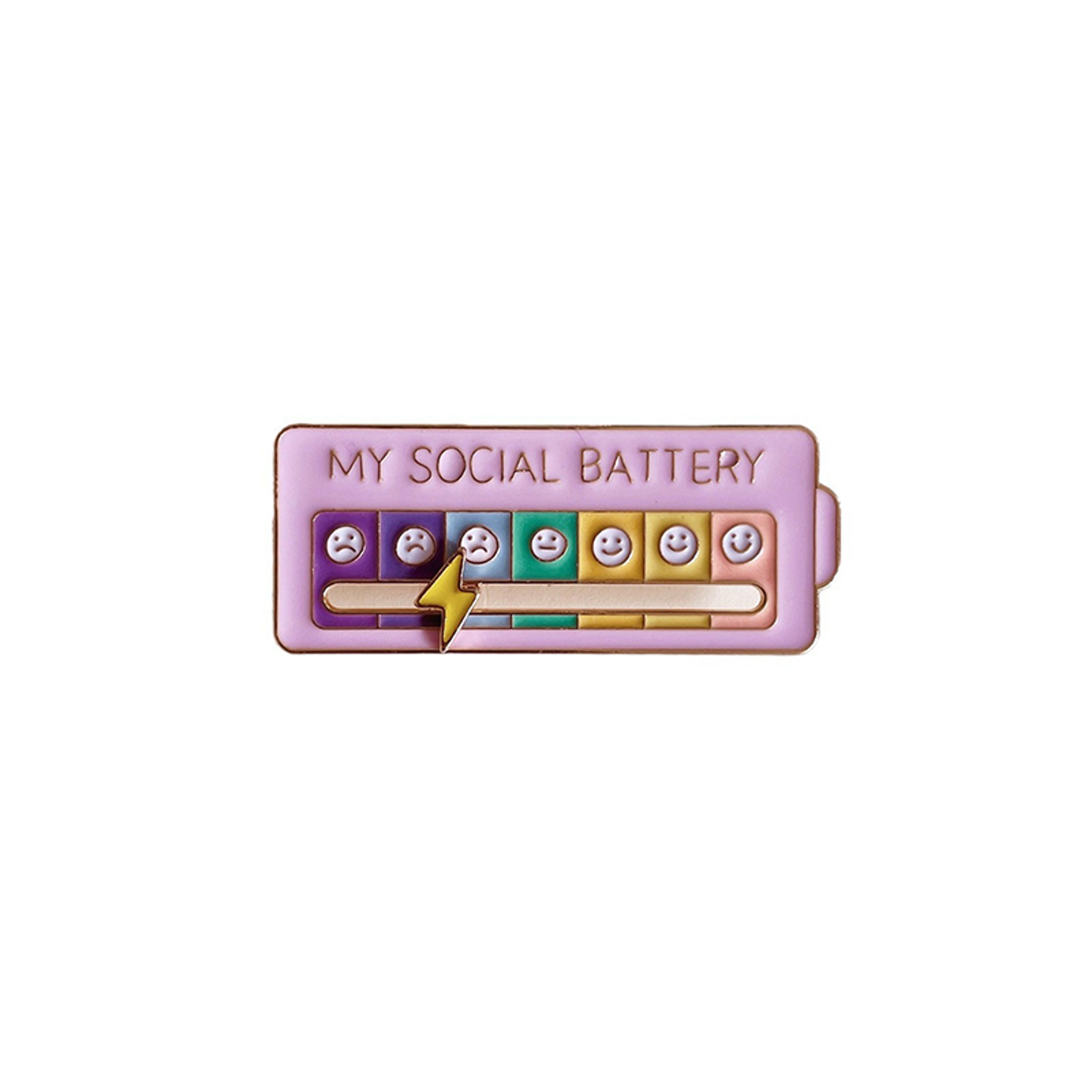 Emotional Expression Brooches 7 Mood Sliding Pins For Women Men Alloy Social Battery Badge For Jack 11