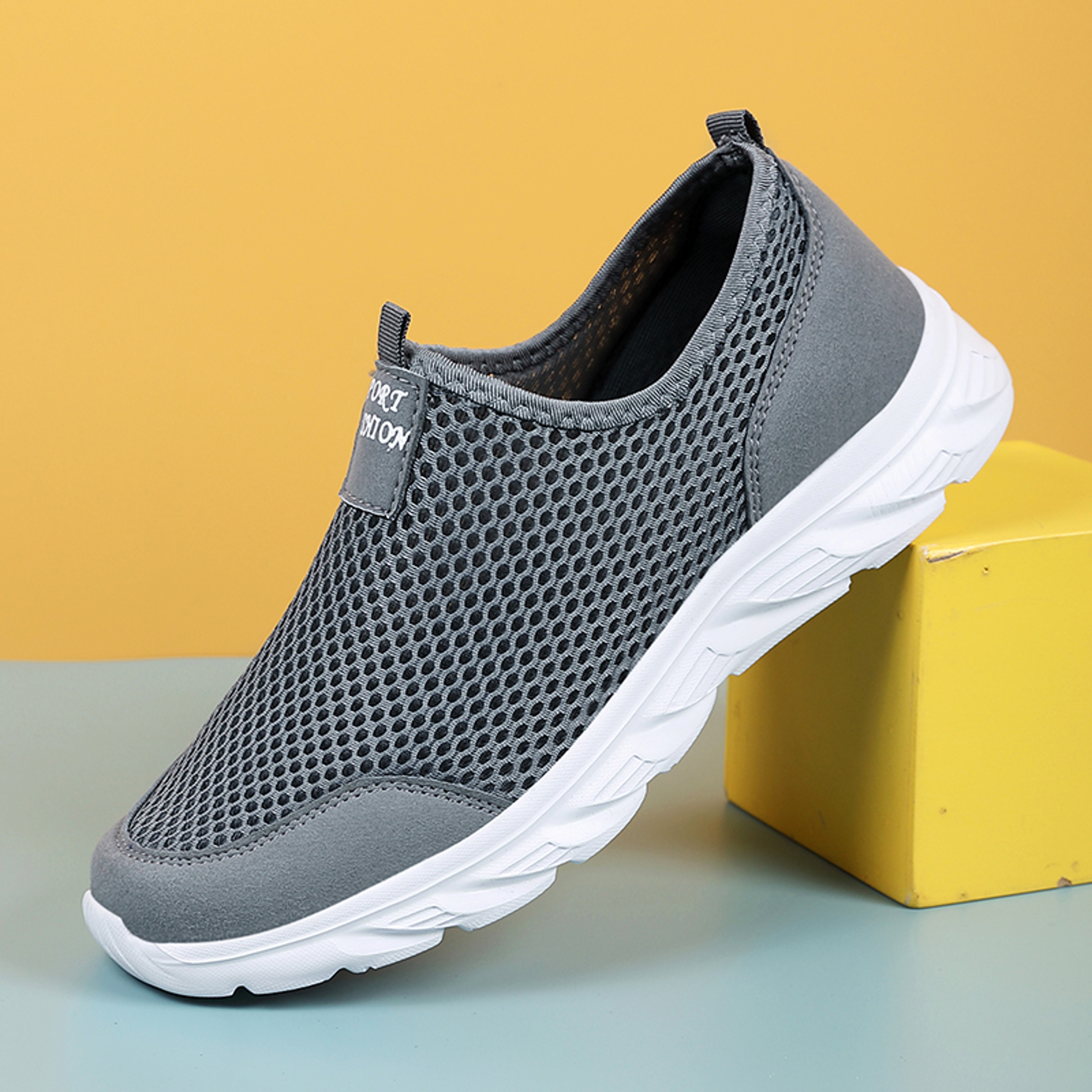 Lightweight Men Casual Shoes Breathable Slip-On Sneakers Anti-Slip Flats Outdoor Walking Loafers for Men – view 2
