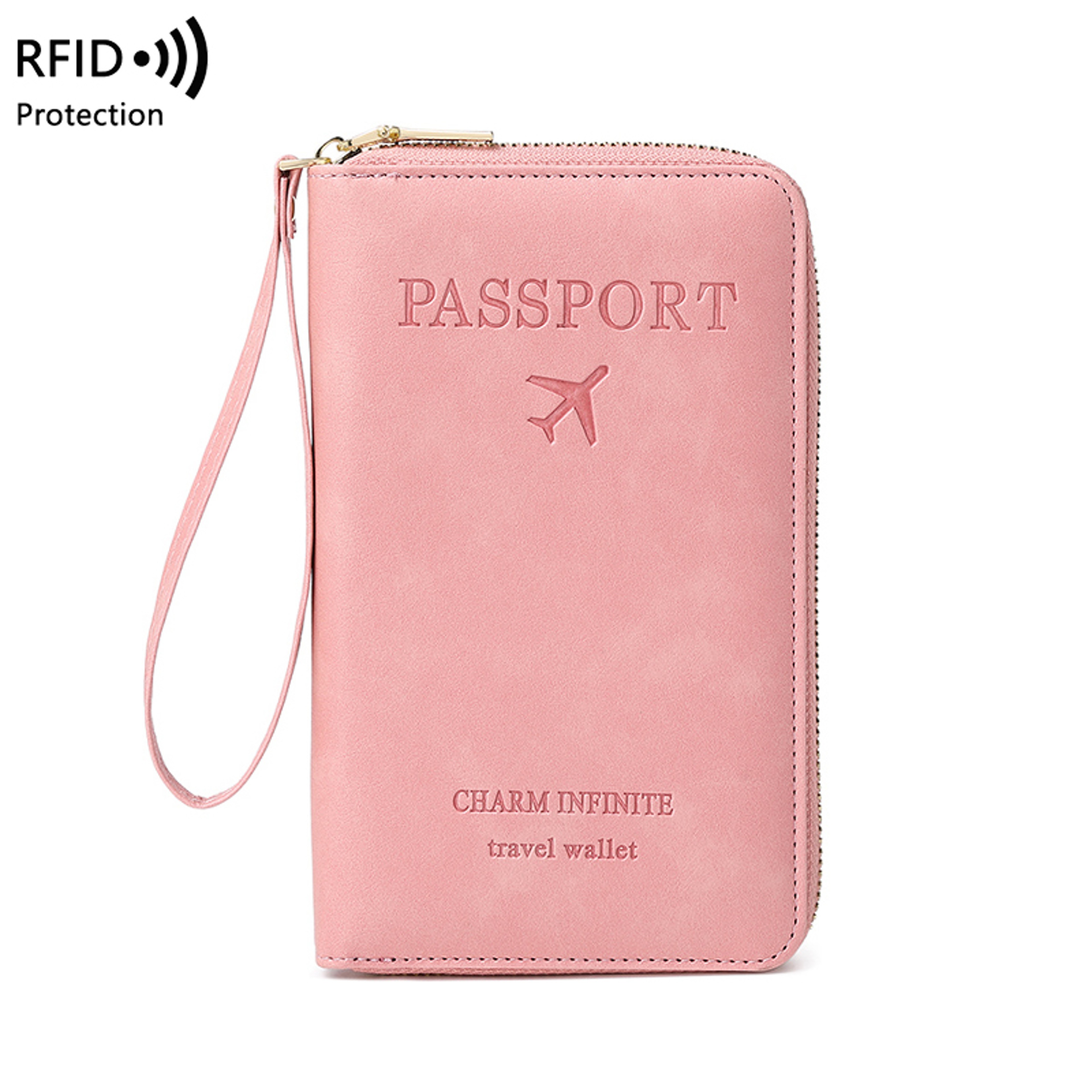 Multifunctional Blocking Travel Wallet, Passport Holder, Ticket Organizer, Credit Card Zipper Pouch with Wrist Strap – view 10