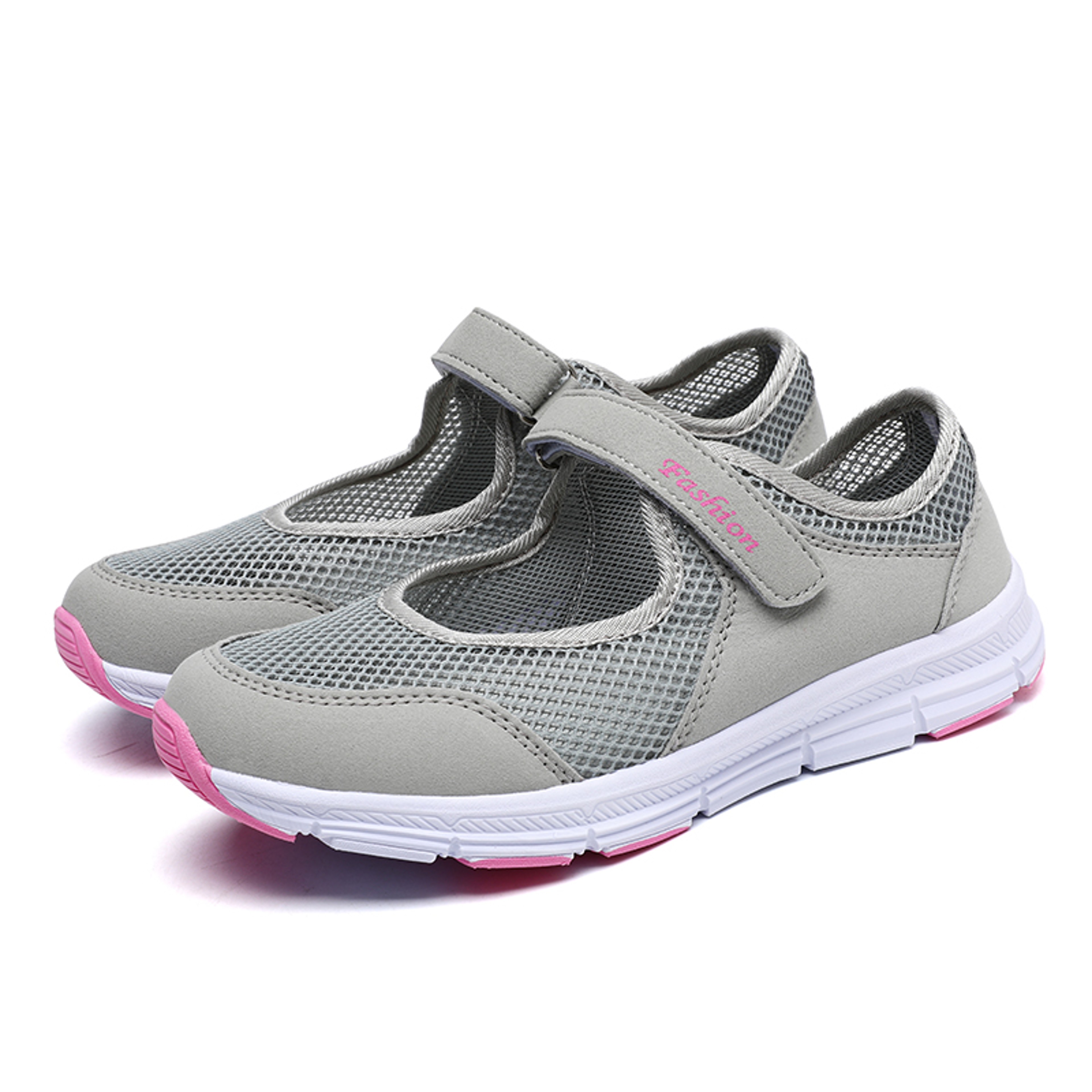 White Fashion Women Sneakers, Breathable Mesh Vulcanized Casual Walking Shoes for Work, Gym, Travel, Everyday Comfort – view 9