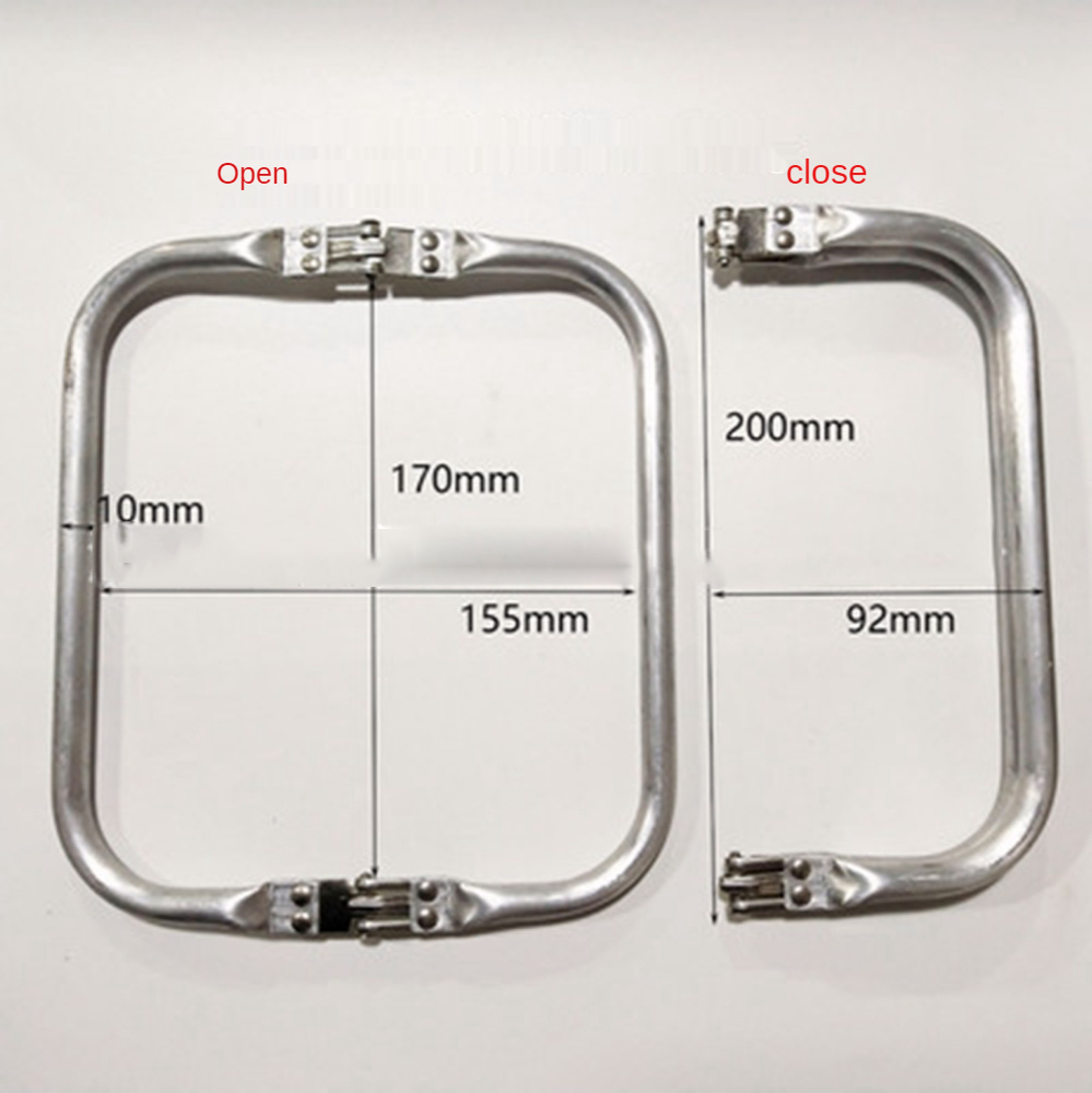Aluminum Tube Bag Frame & Handle Accessories, Metal Clutch Bag Parts, Wallet & Doctor Purse Frame Clamp Kit – view 7
