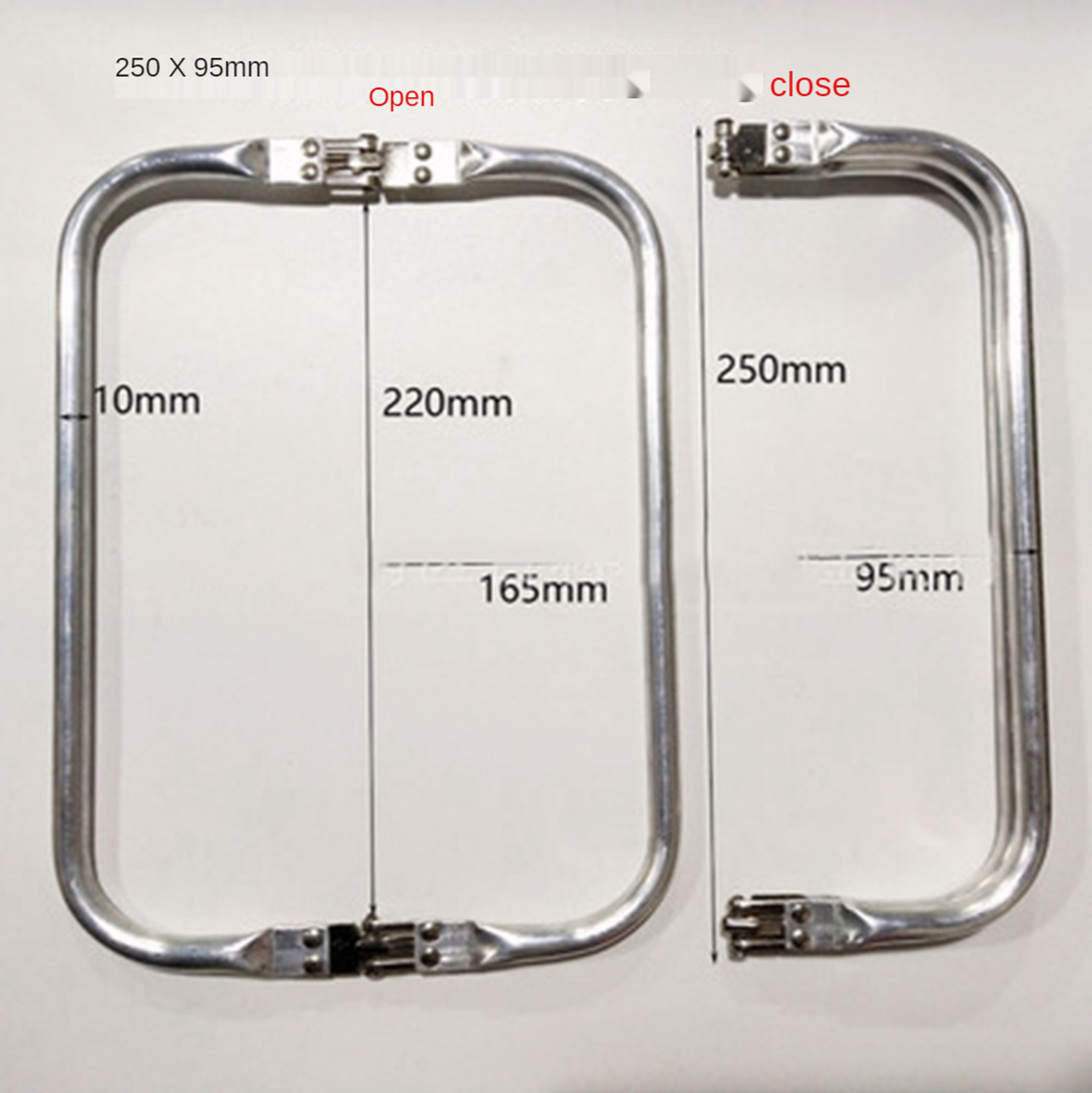Aluminum Tube Bag Frame & Handle Accessories, Metal Clutch Bag Parts, Wallet & Doctor Purse Frame Clamp Kit – view 9