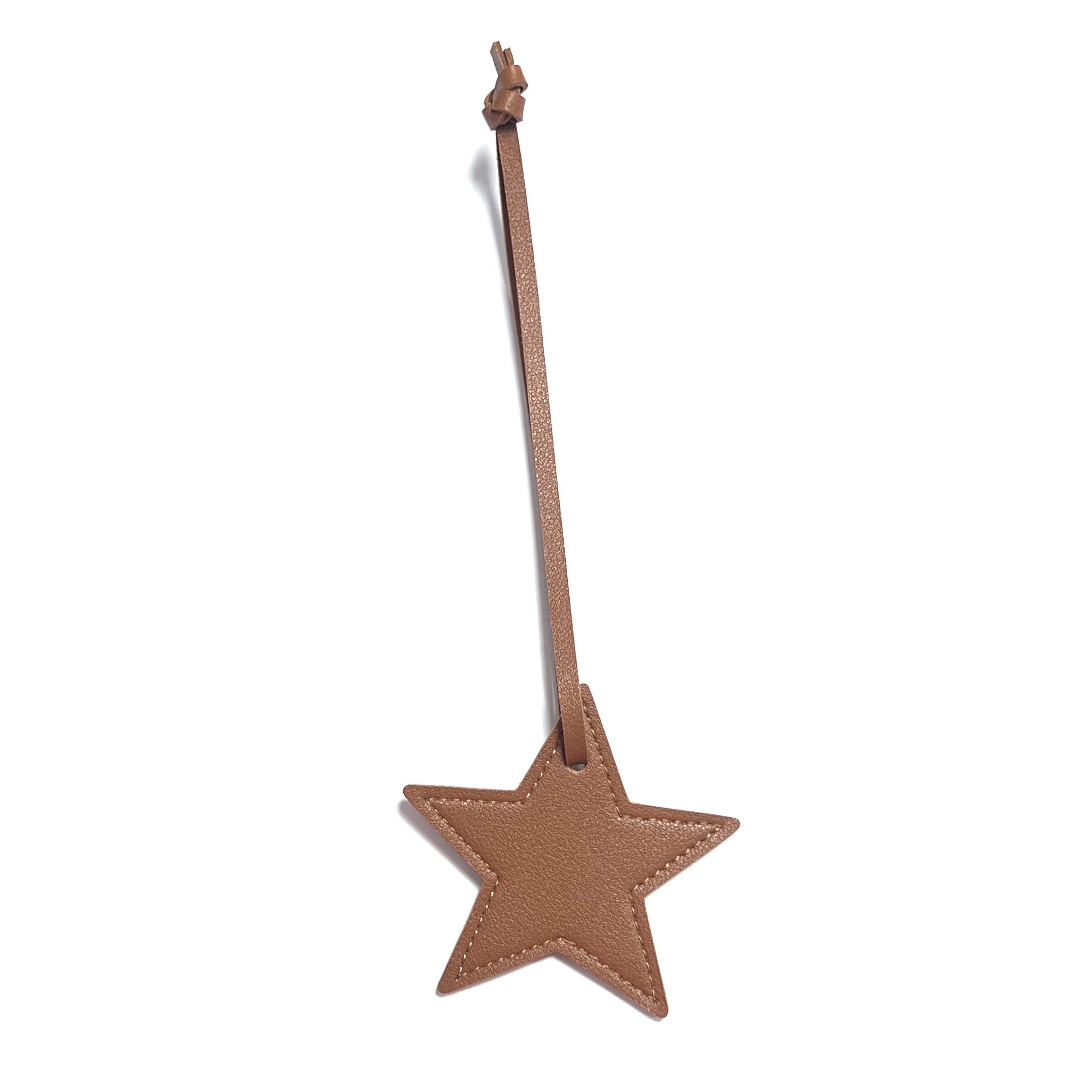 Personalized Leather Star Keychain with Free Custom Initials, Five-Pointed Star Pendant for Car Keys & Bag Accessories – view 10