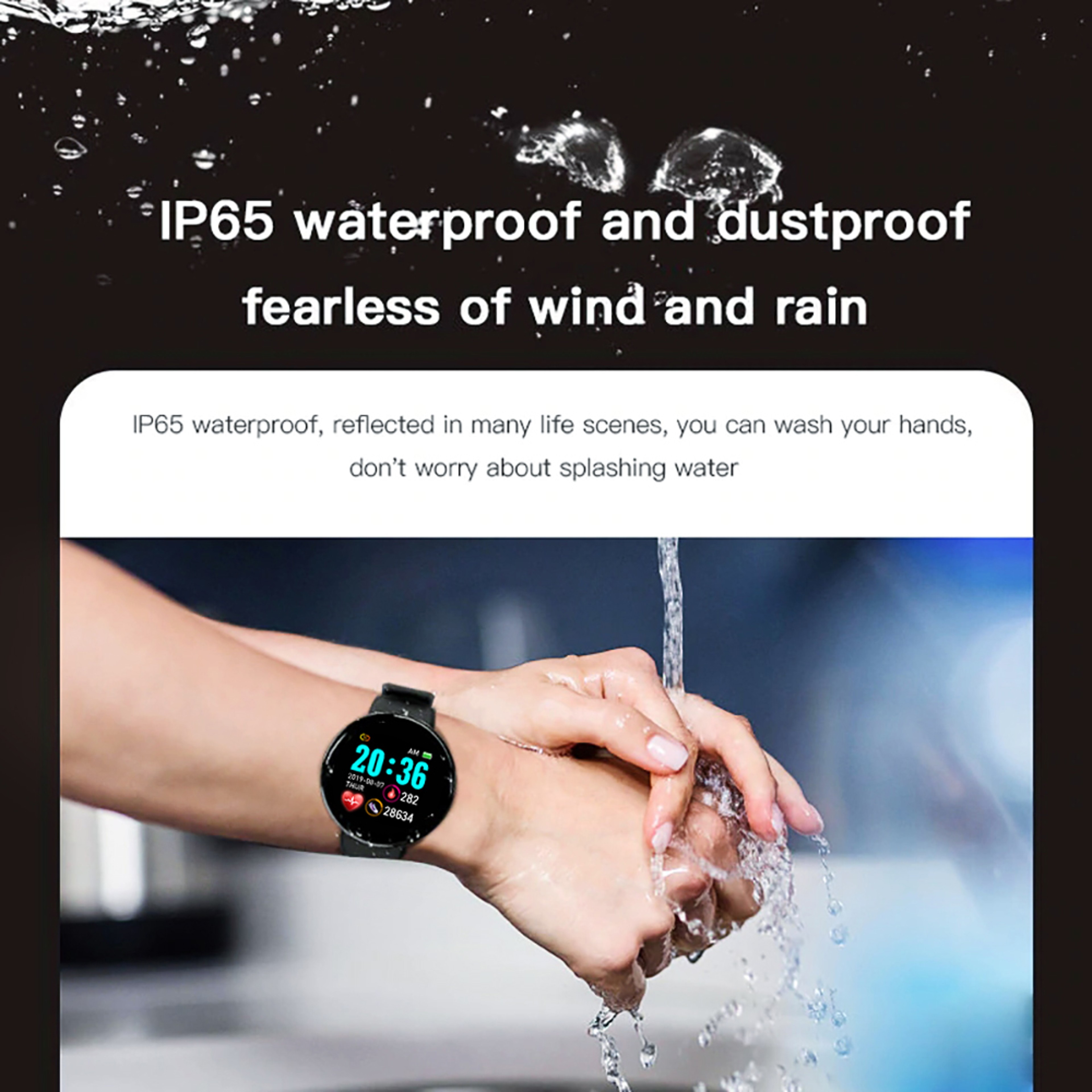 Smartwatch for Men and Women, Waterproof Fitness Tracker Watch, Blood Pressure Digital Monitor, Apple Watch Band – view 3