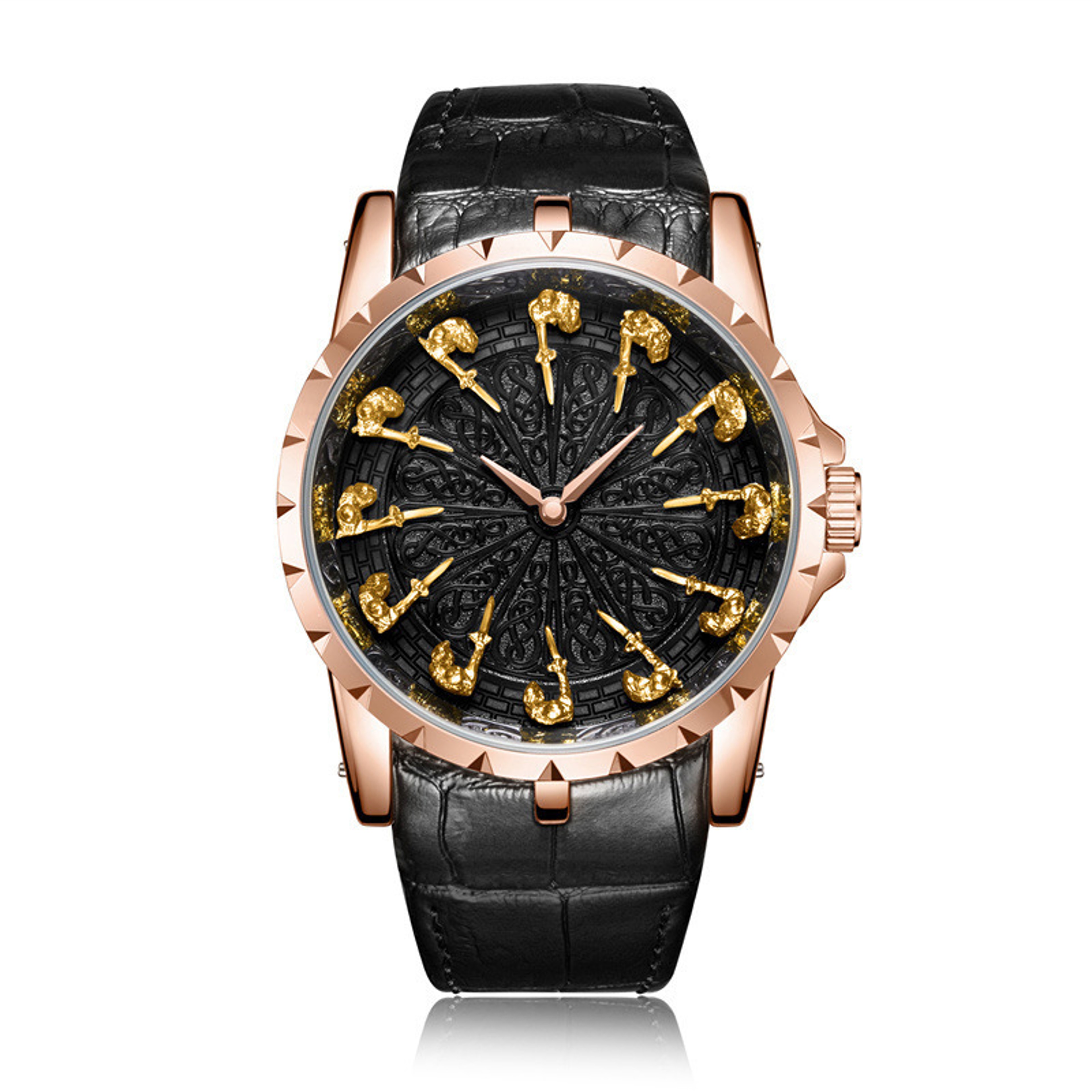 Medieval Style Men Waterproof Quartz Watch, Twelve Knight Design, Classic Gift for Him, Luxury Retro Timepieces – view 12