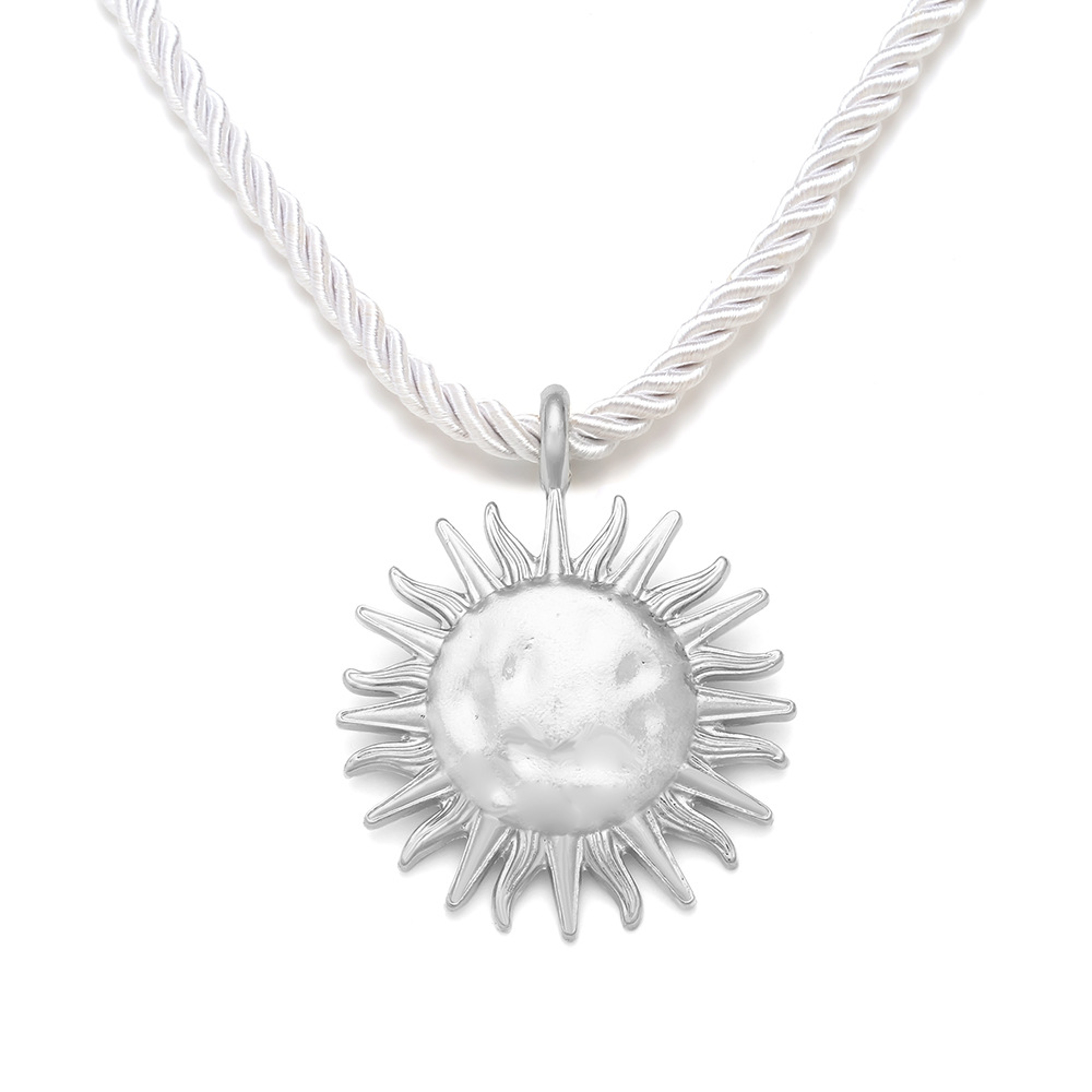 Sun Flower Pendant Necklace for Women, ZAA Vintage Metal Rope Chain Jewelry, Beach Party Fashion Gift Accessories – view 5