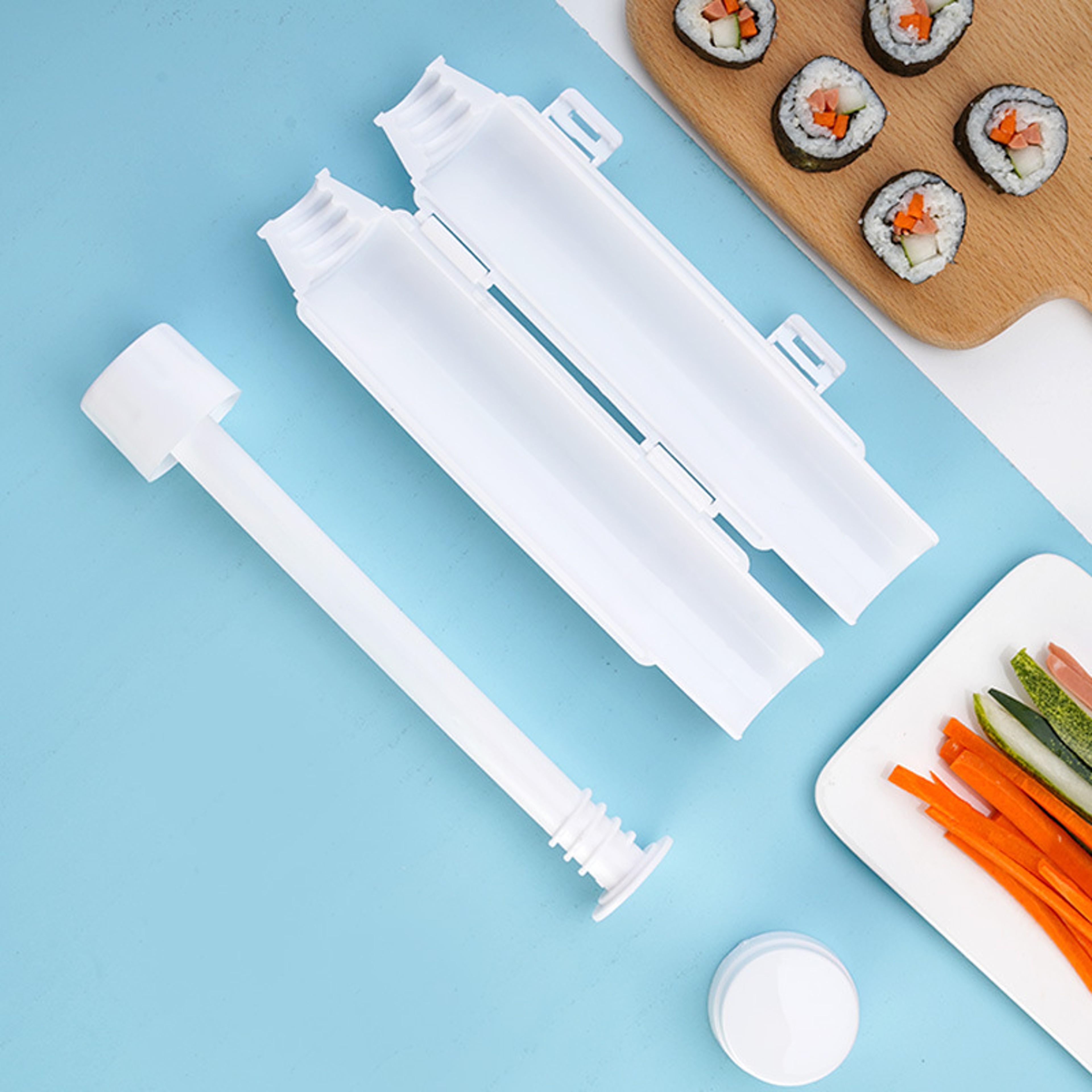 Quick Sushi Maker DIY Rice Roller Mold, Bento Kitchen Sushi Device, Meat Vegetable Rolling Mold Making Machine – view 2