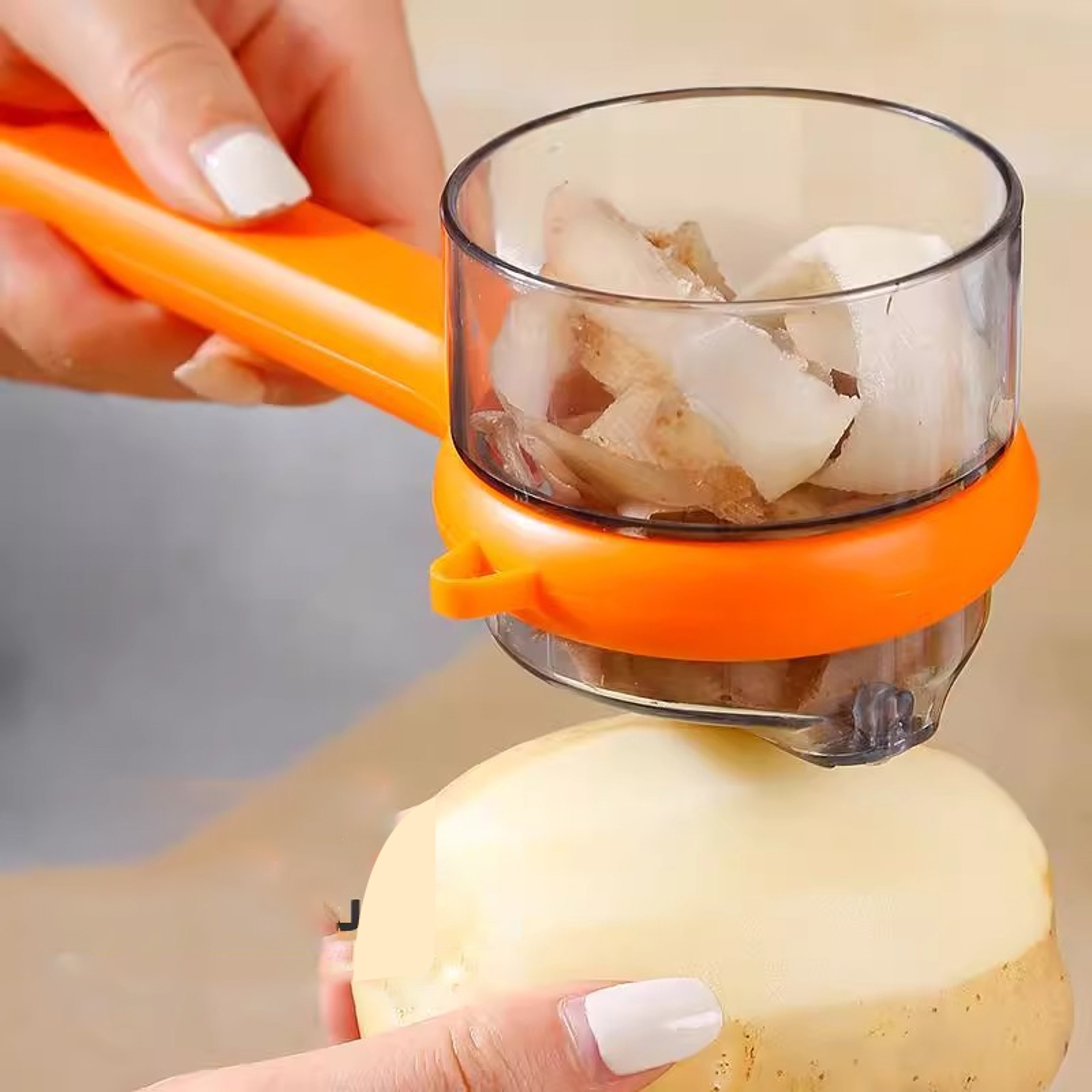 Multi Function Potato Peeling Knife Vegetable Peeler, Storage Bucket, Fruit Planing Scraper Kitchen Gadgets – view 3