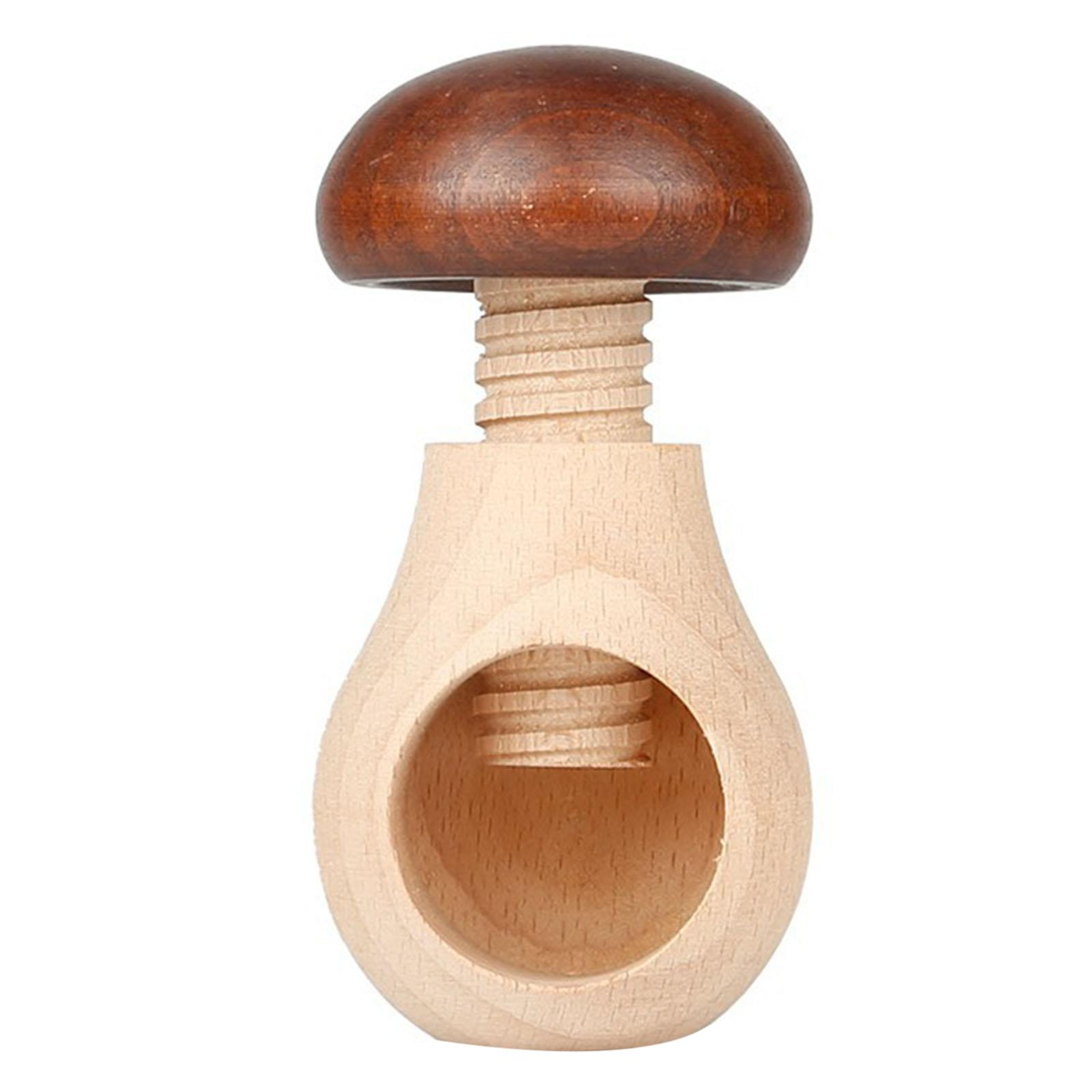 Adjustable Nut Sheller with Wooden Base, Mushroom Shaped Manual Walnut Opener, Nut Cracker Tool for Pecans Kitchen Use – view 6